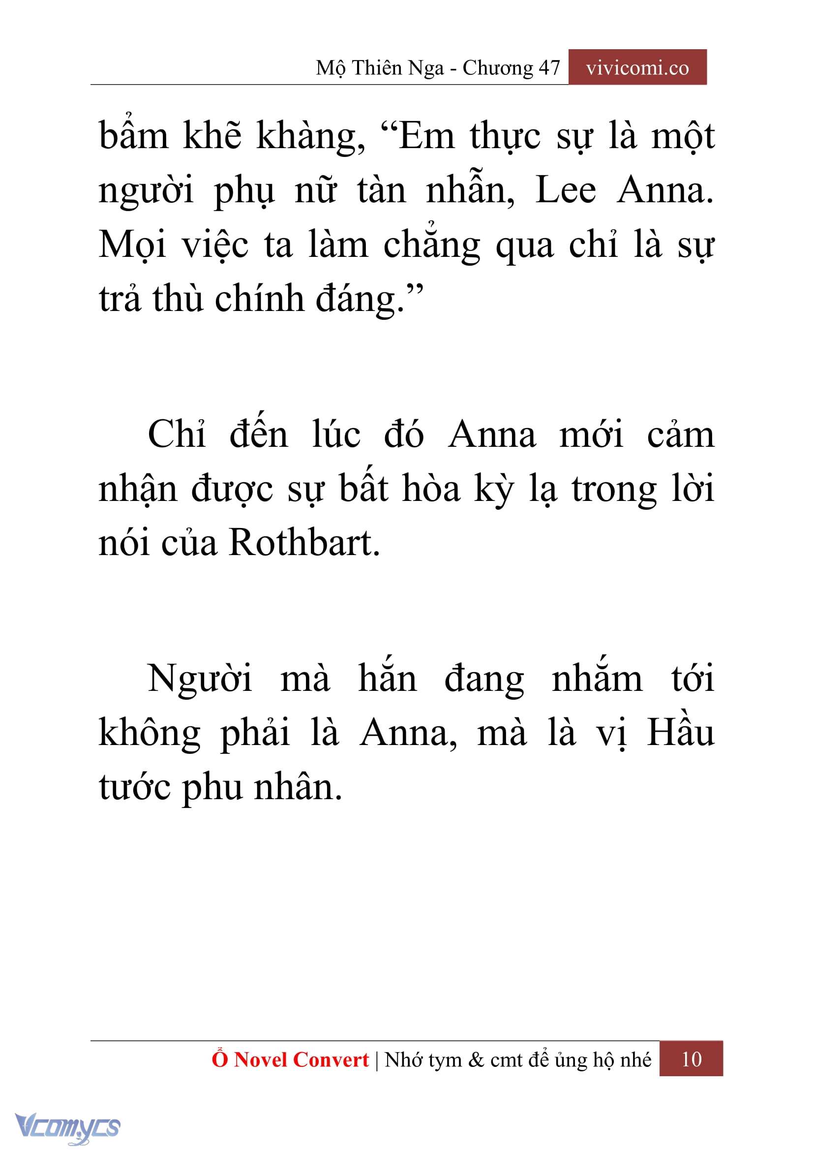 [Novel] Mộ Thiên Nga Chap 47 - Trang 2