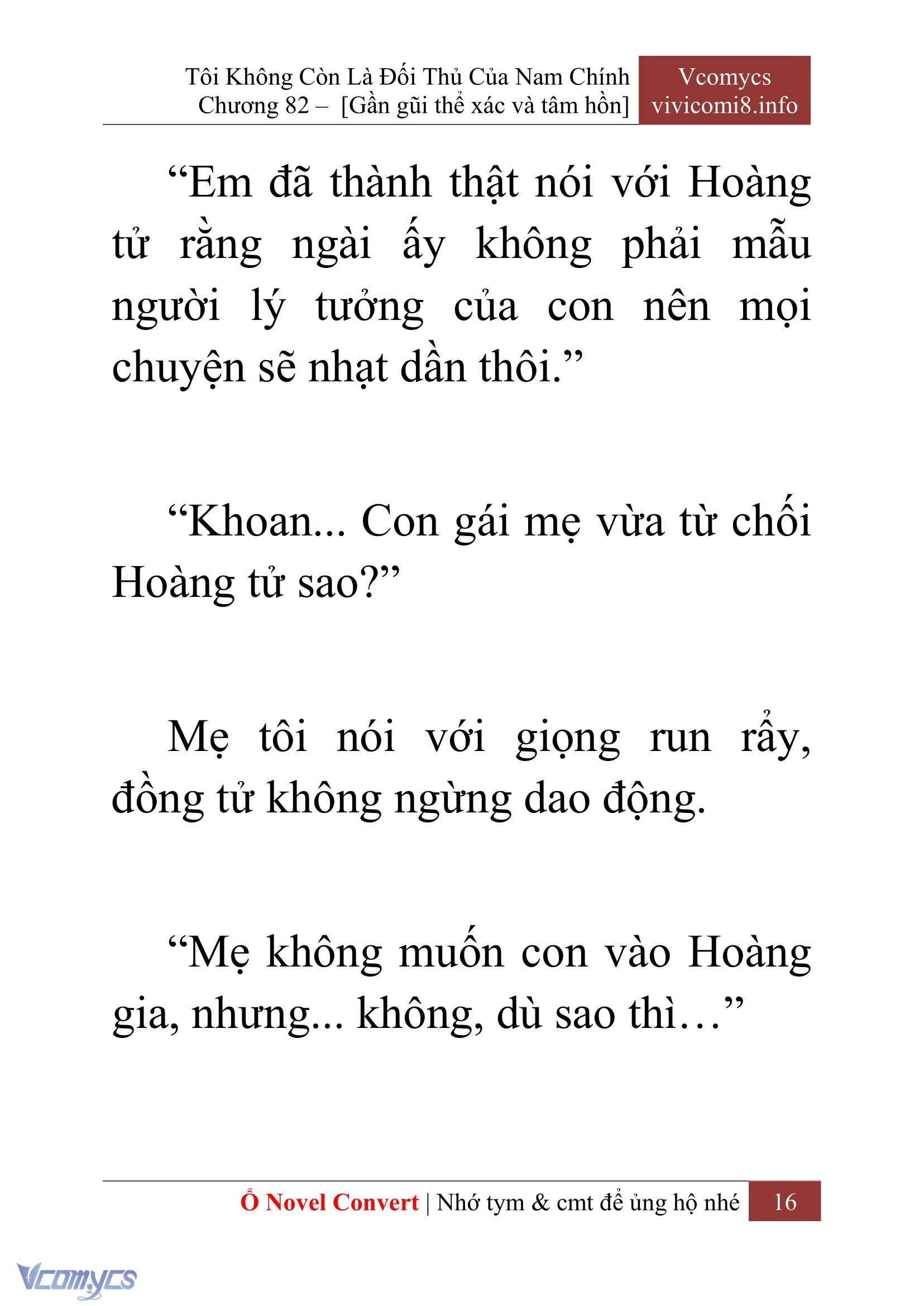 [Novel] Tôi Không Còn Là Đối Thủ Của Nam Chính Chap 82 - Trang 2