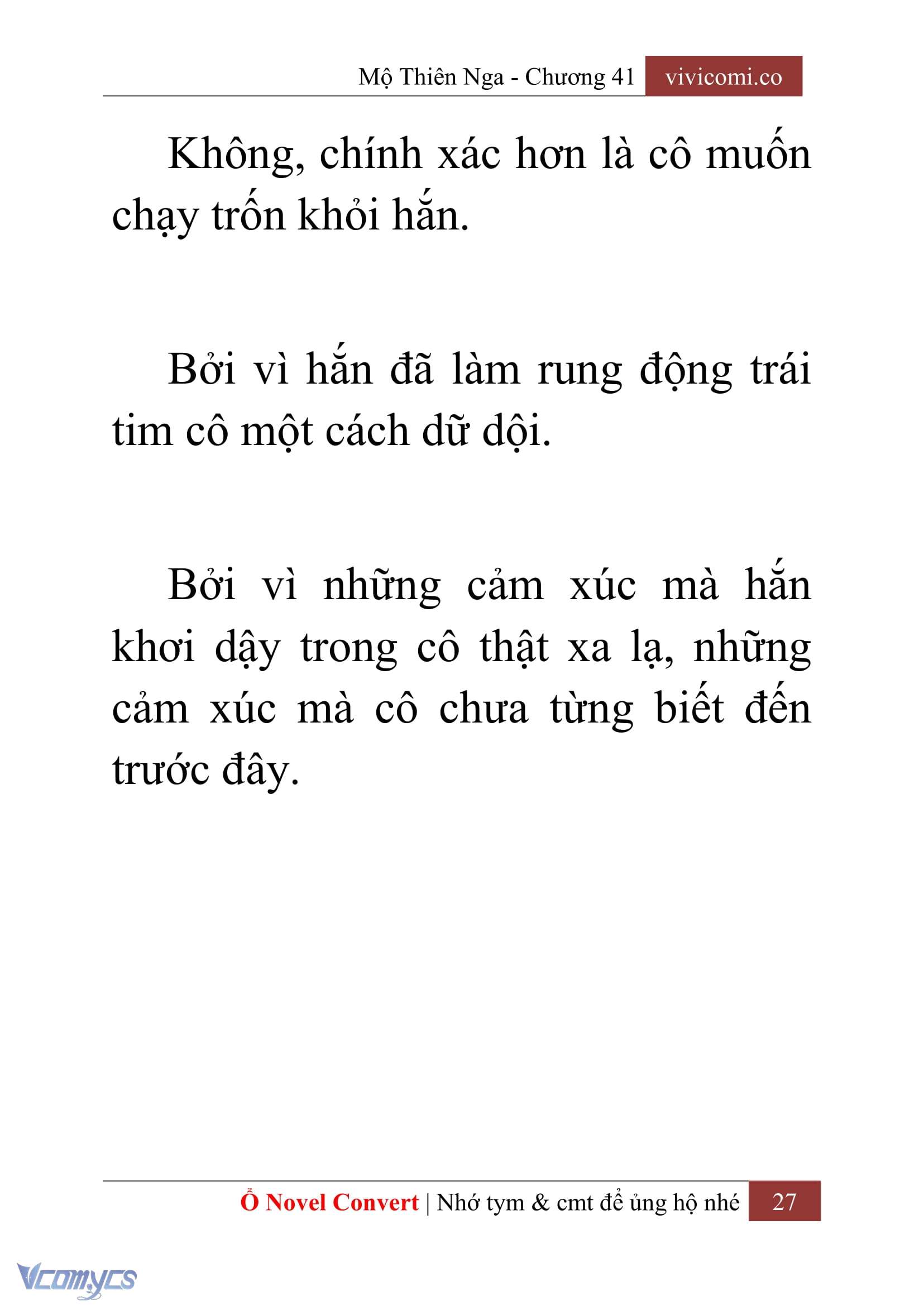 [Novel] Mộ Thiên Nga Chap 41 - Trang 2
