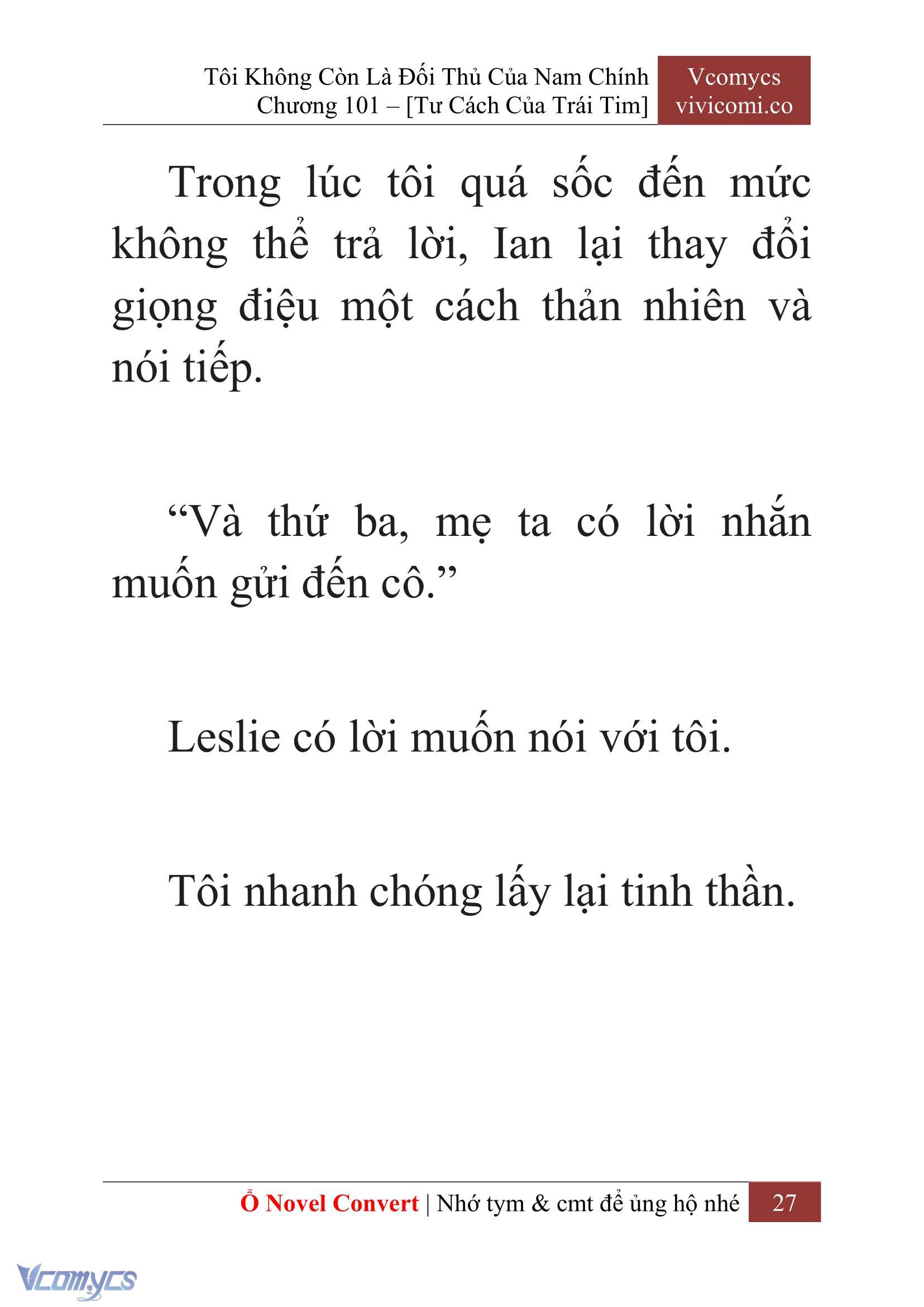 [Novel] Tôi Không Còn Là Đối Thủ Của Nam Chính Chap 101 - Trang 2