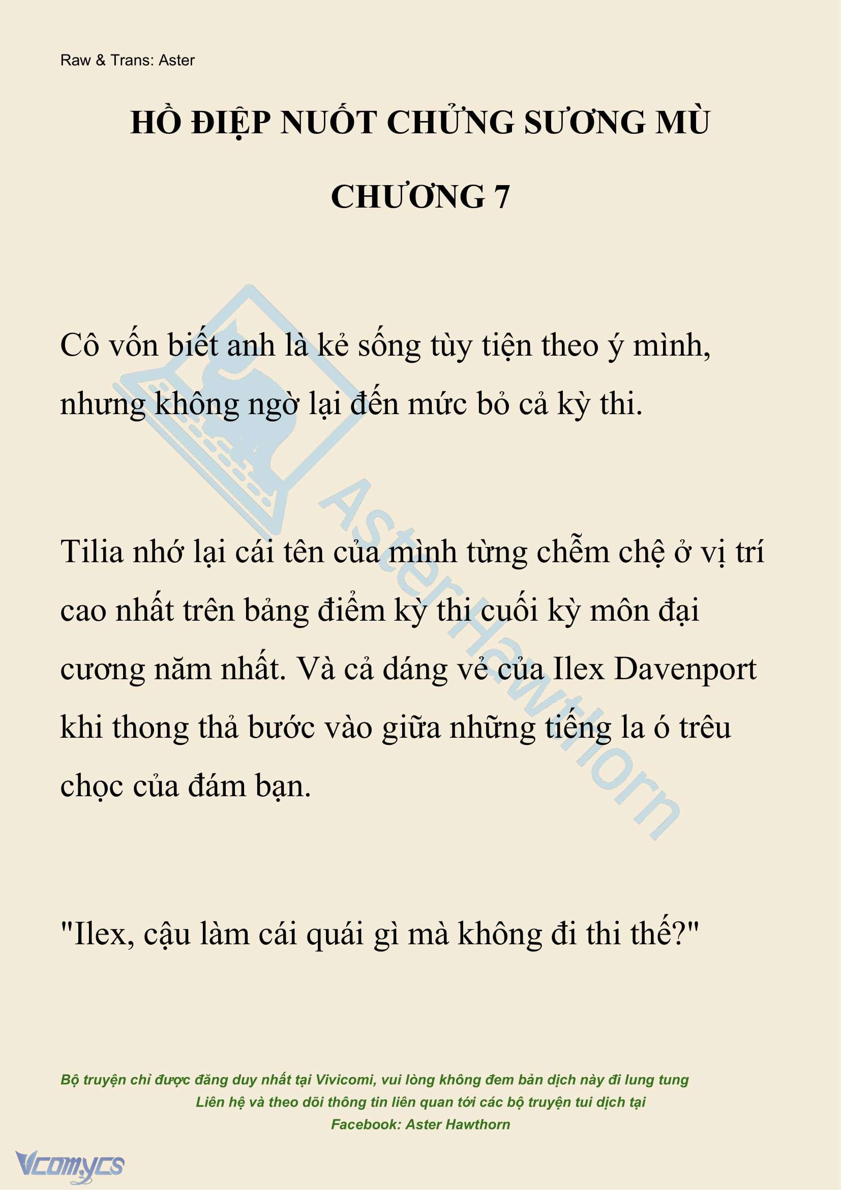 [NOVEL] Hồ Điệp Nuốt Chửng Sương Mù Chap 7 - Trang 2