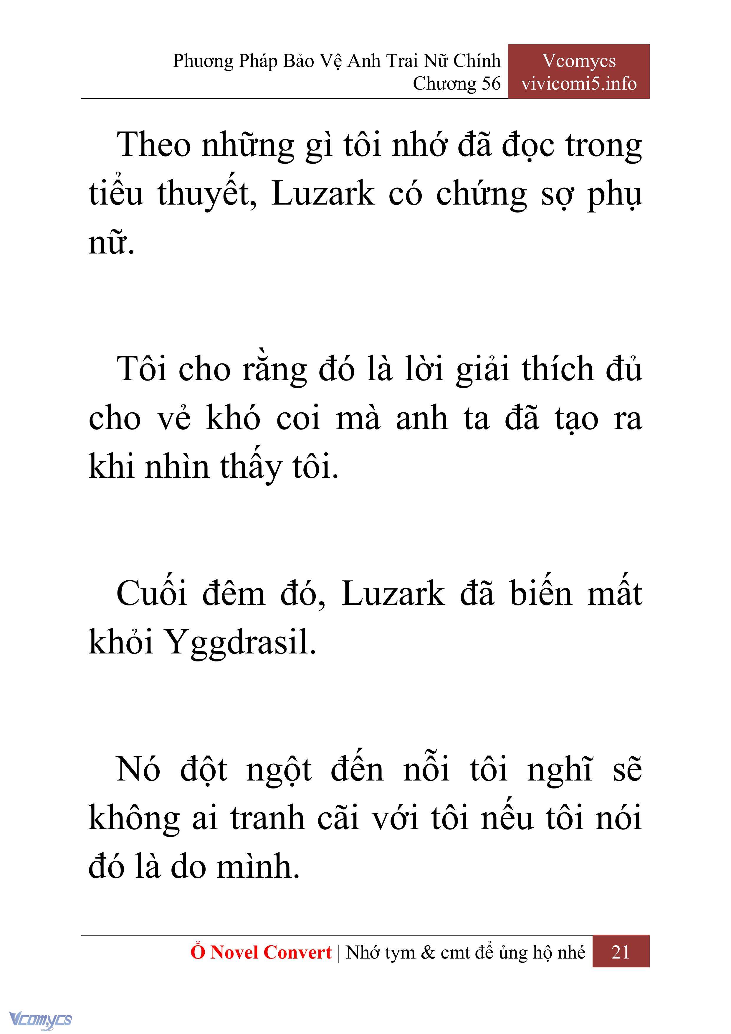 [Novel] Phương Pháp Bảo Vệ Anh Trai Nữ Chính Chap 56 - Trang 2