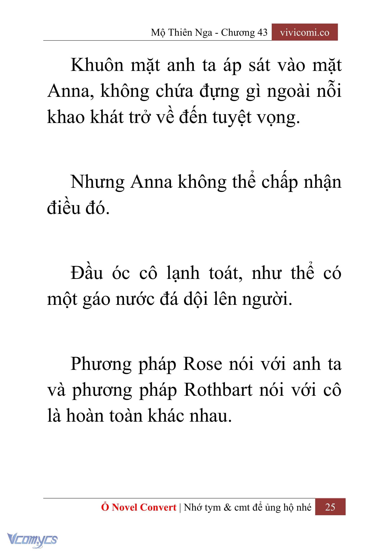[Novel] Mộ Thiên Nga Chap 43 - Trang 2