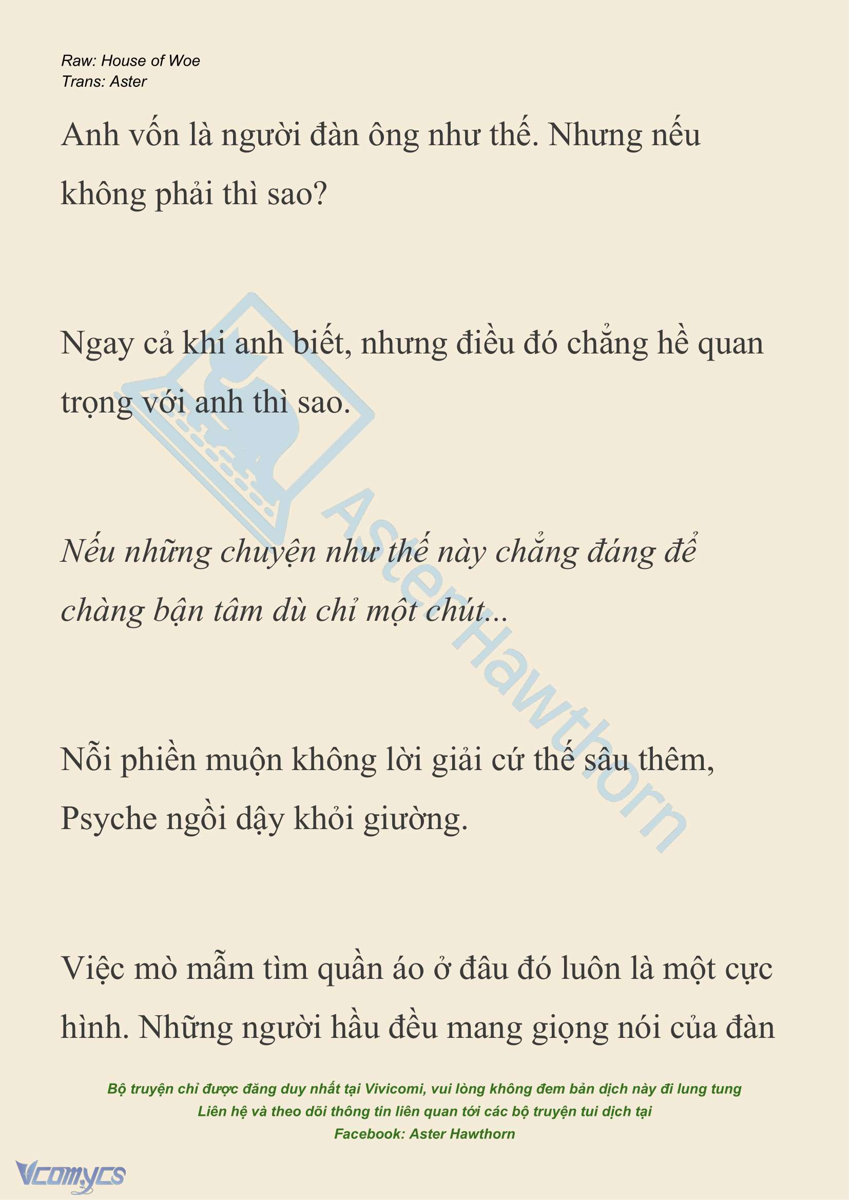 [NOVEL] Dành Cho Các Nữ Thần: Dành cho Psyche Chap 23 - Trang 2