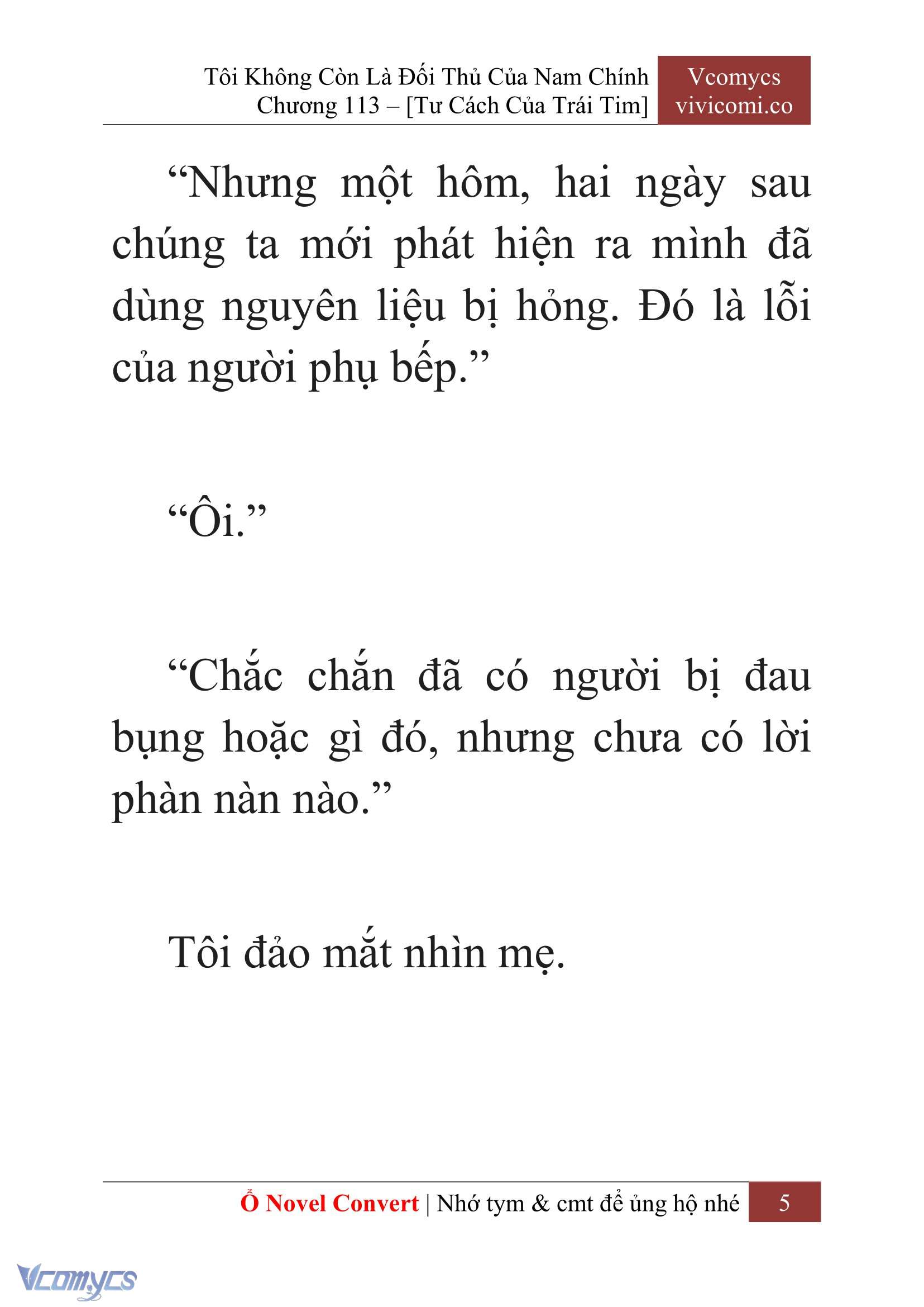 [Novel] Tôi Không Còn Là Đối Thủ Của Nam Chính Chap 113 - Trang 2