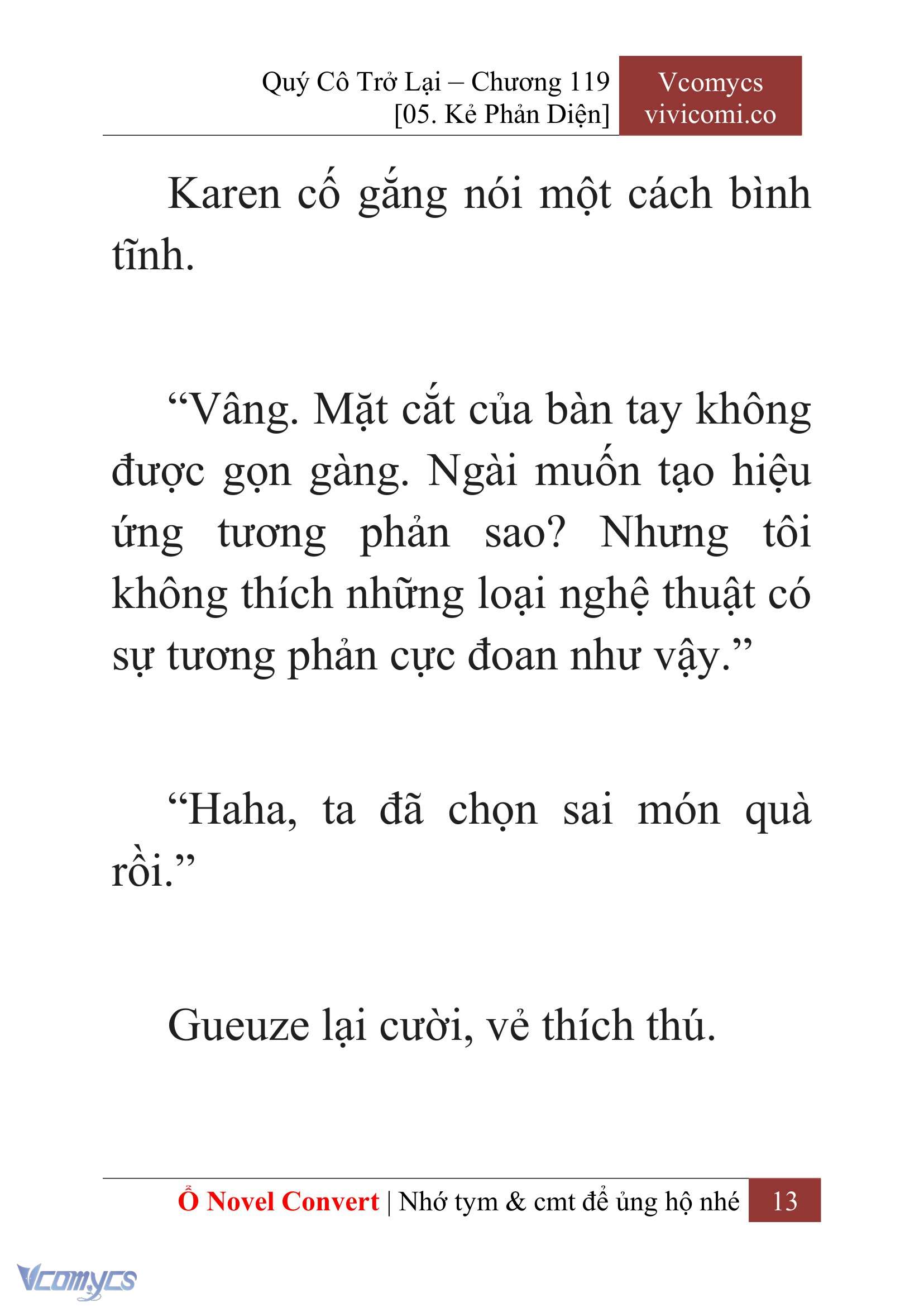 [Novel] Quý Cô Trở Lại Chap 119 - Trang 2
