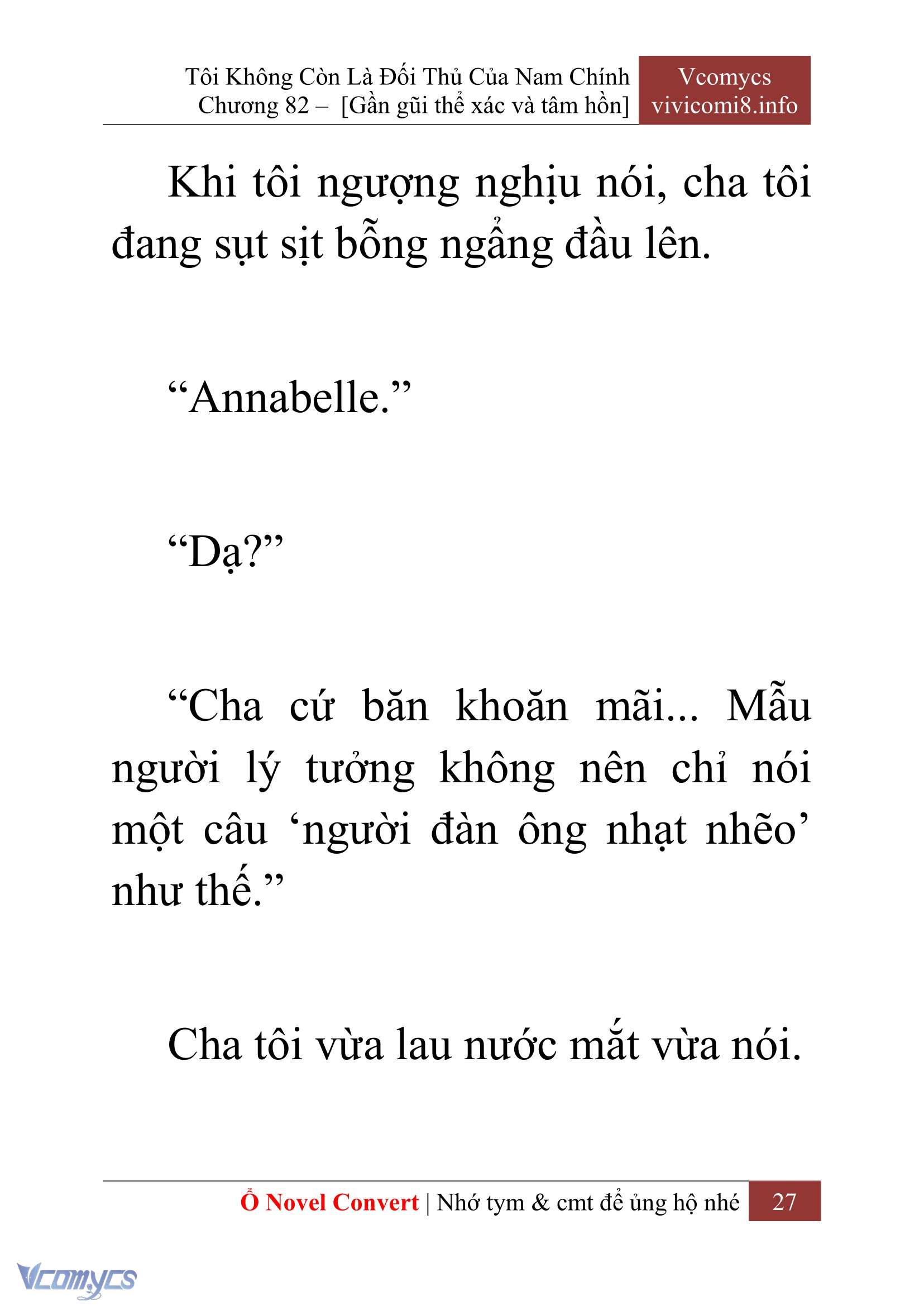 [Novel] Tôi Không Còn Là Đối Thủ Của Nam Chính Chap 82 - Trang 2