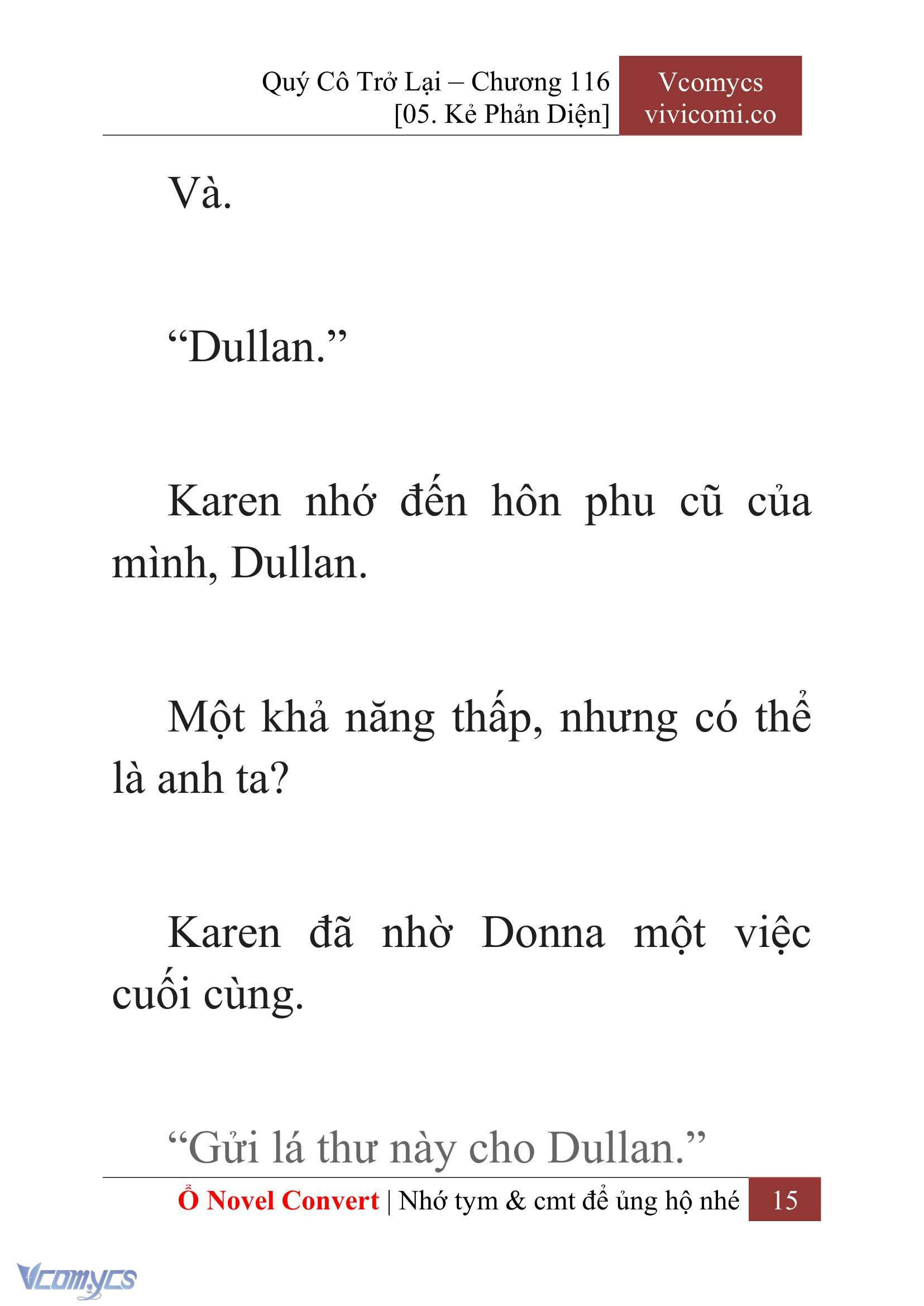 [Novel] Quý Cô Trở Lại Chap 116 - Trang 2