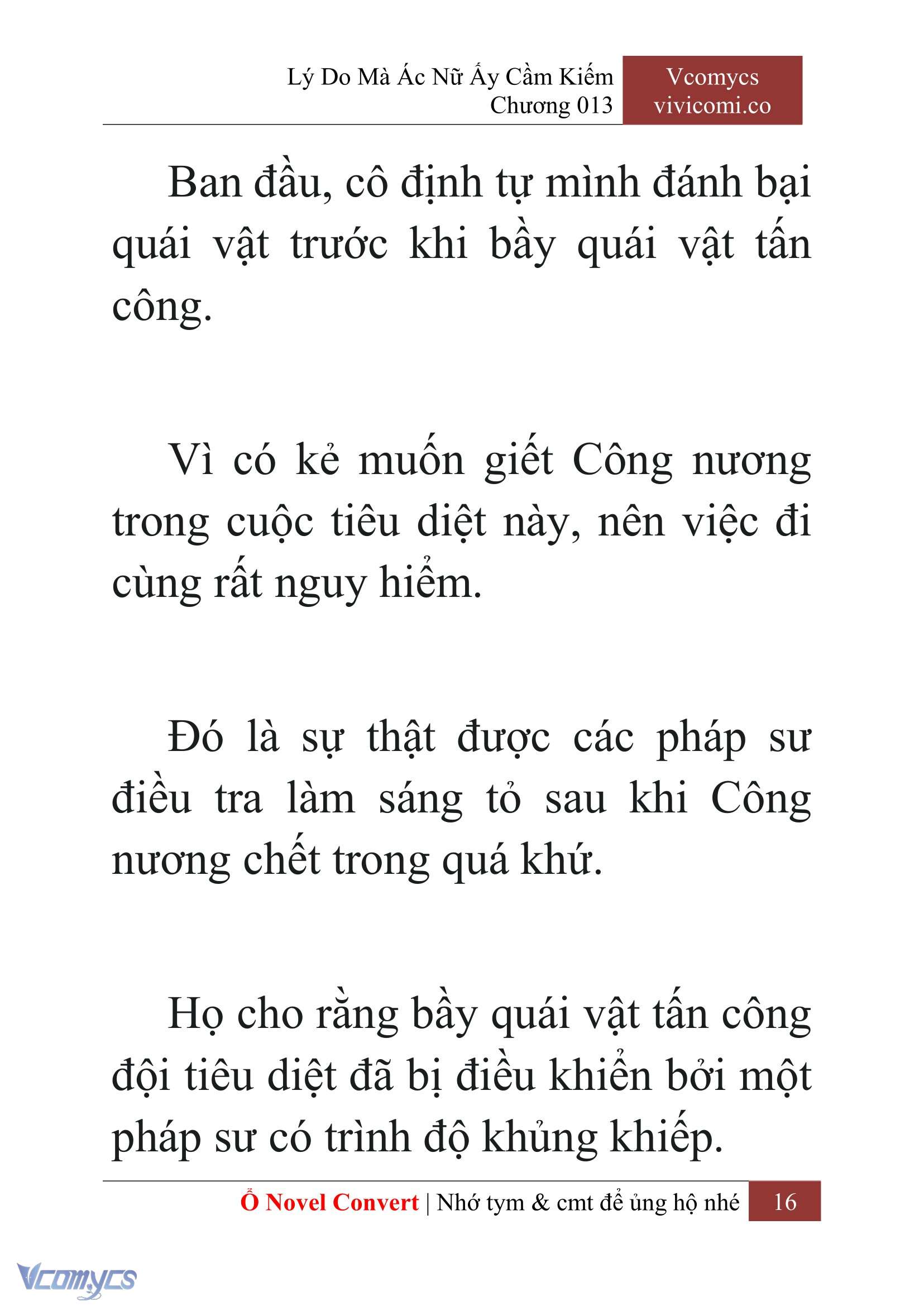 [Novel] Lý Do Mà Ác Nữ Ấy Cầm Kiếm Chap 13 - Trang 2