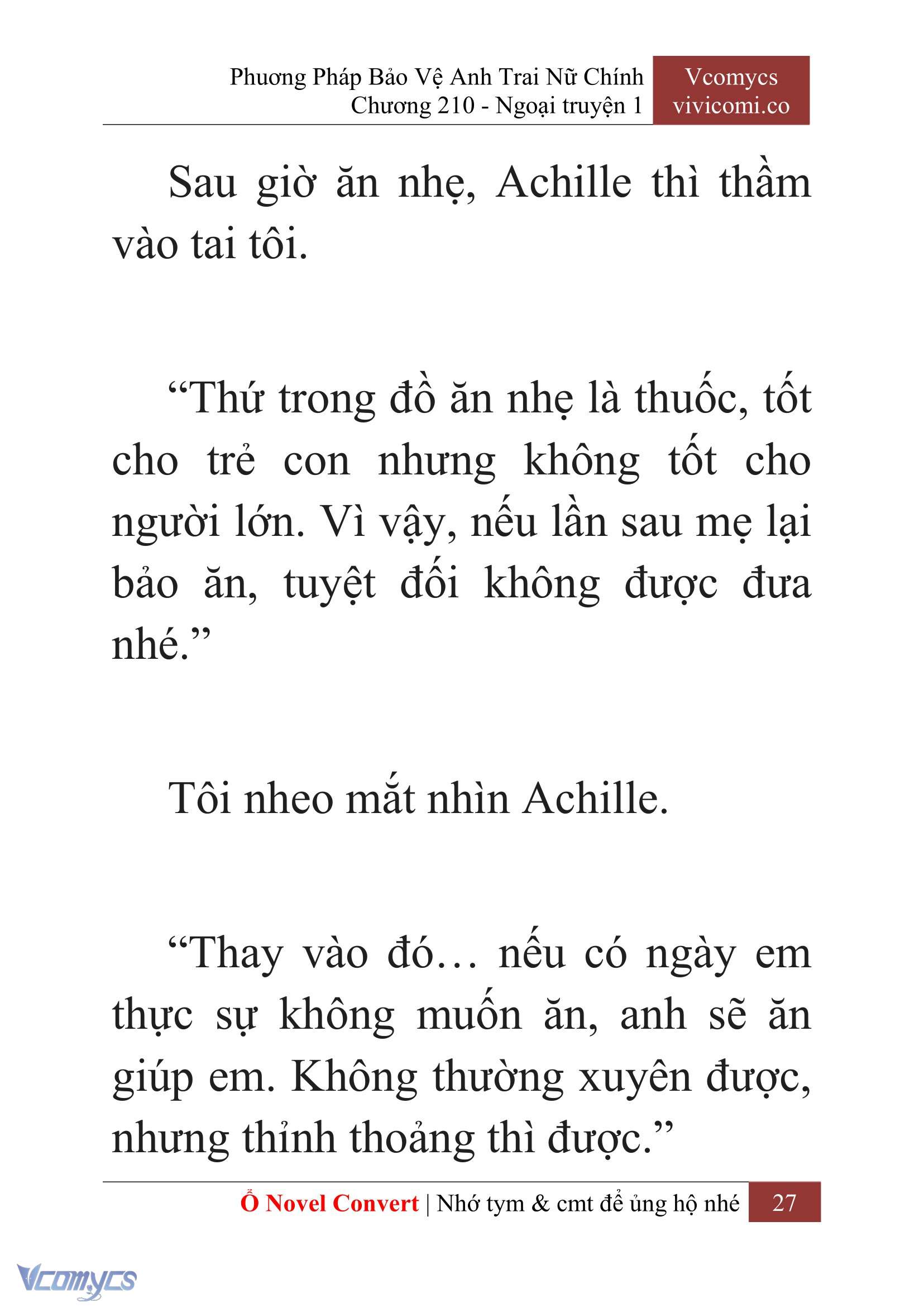 [Novel] Phương Pháp Bảo Vệ Anh Trai Nữ Chính Chap 210 - Trang 2