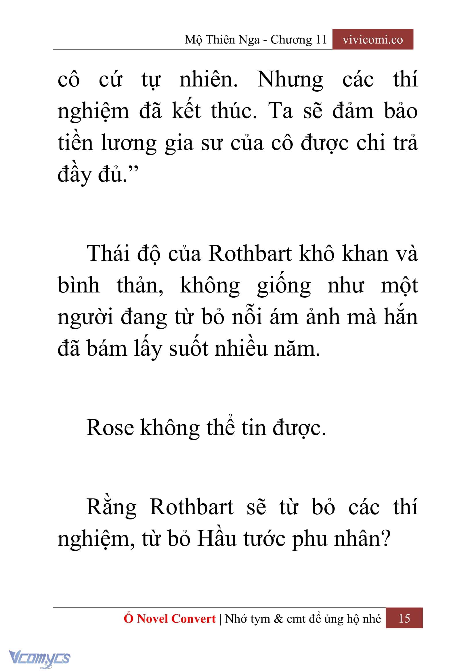 [Novel] Mộ Thiên Nga Chap 11 - Trang 2