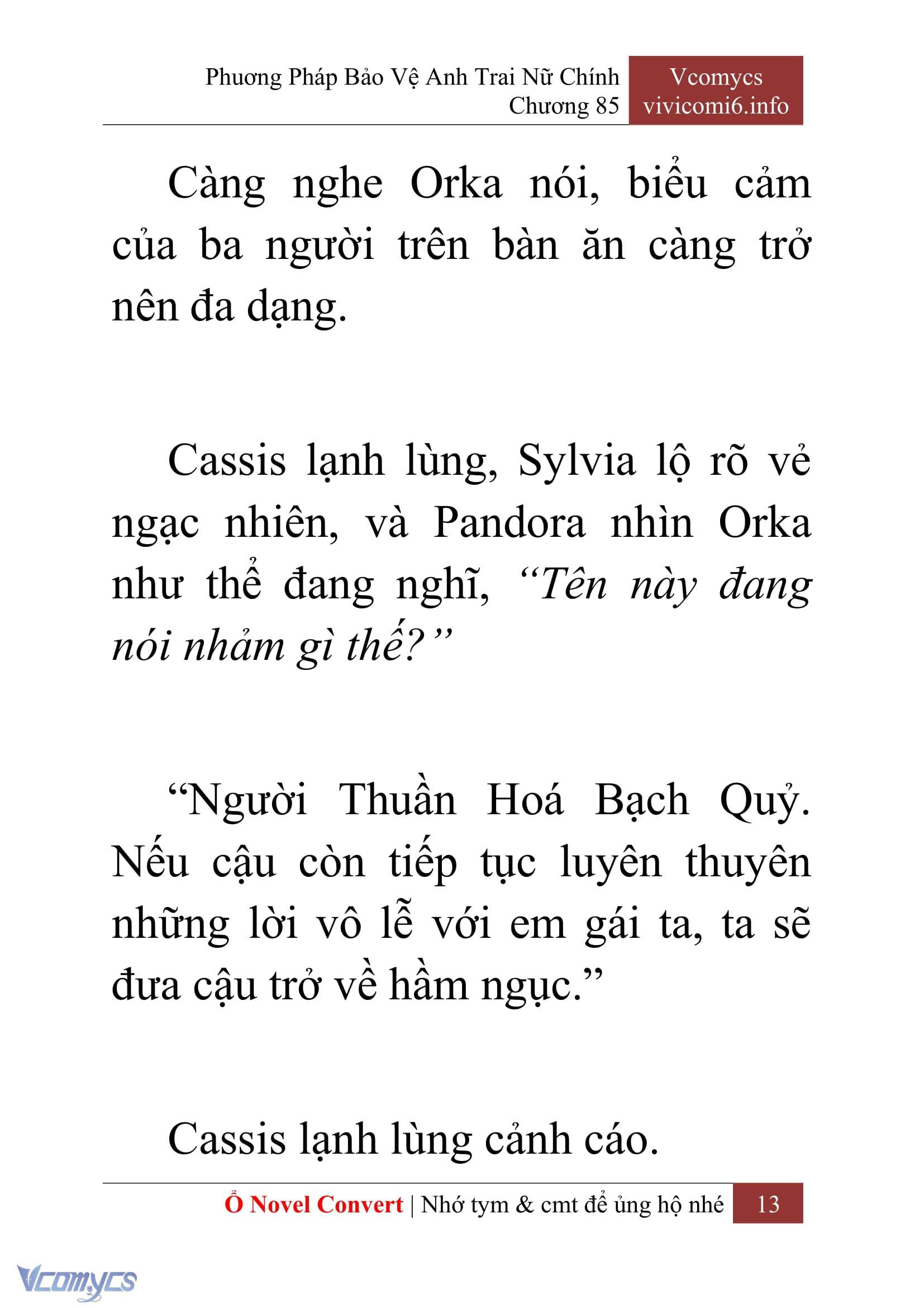 [Novel] Phương Pháp Bảo Vệ Anh Trai Nữ Chính Chap 85 - Trang 2