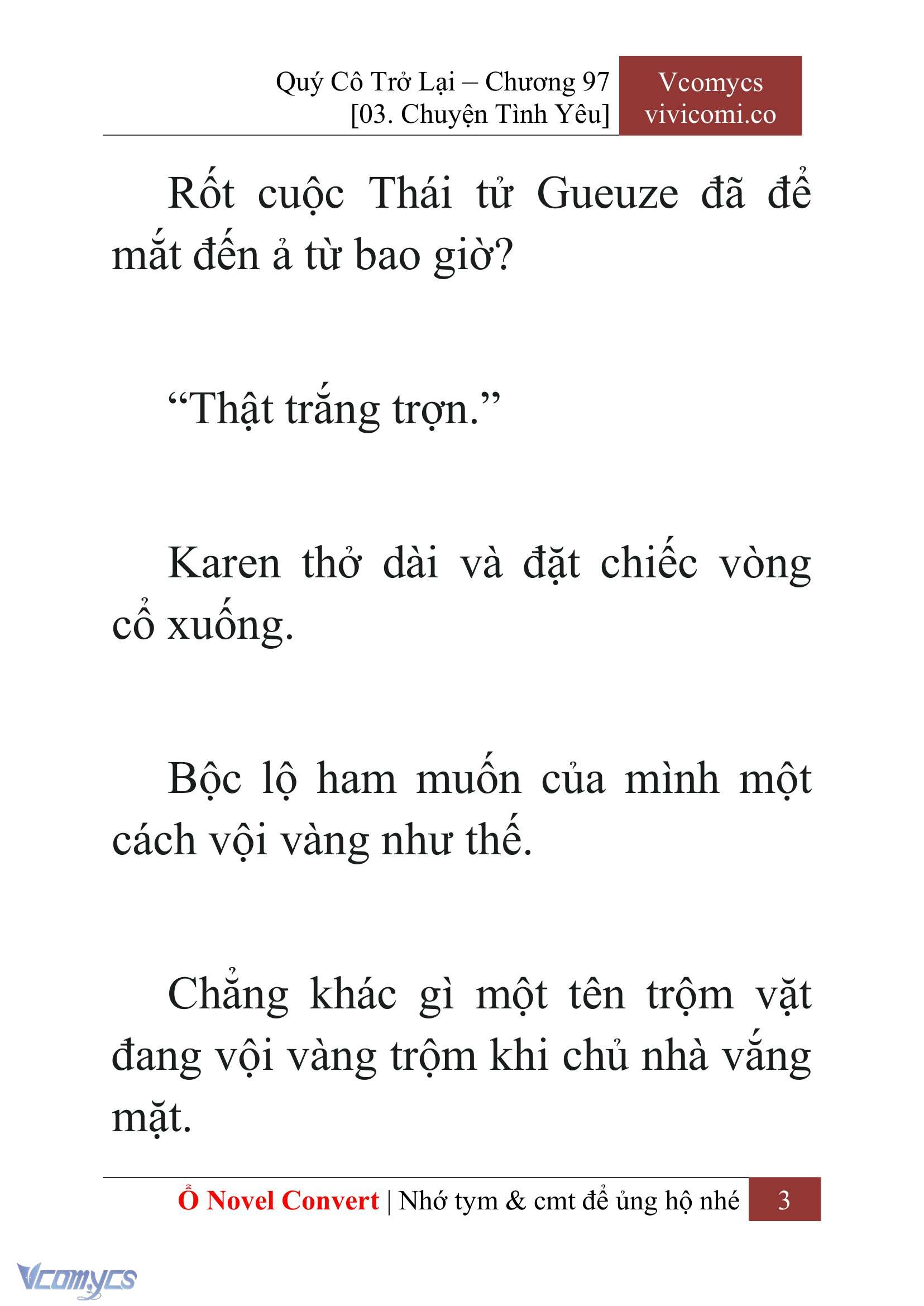[Novel] Quý Cô Trở Lại Chap 97 - Trang 2