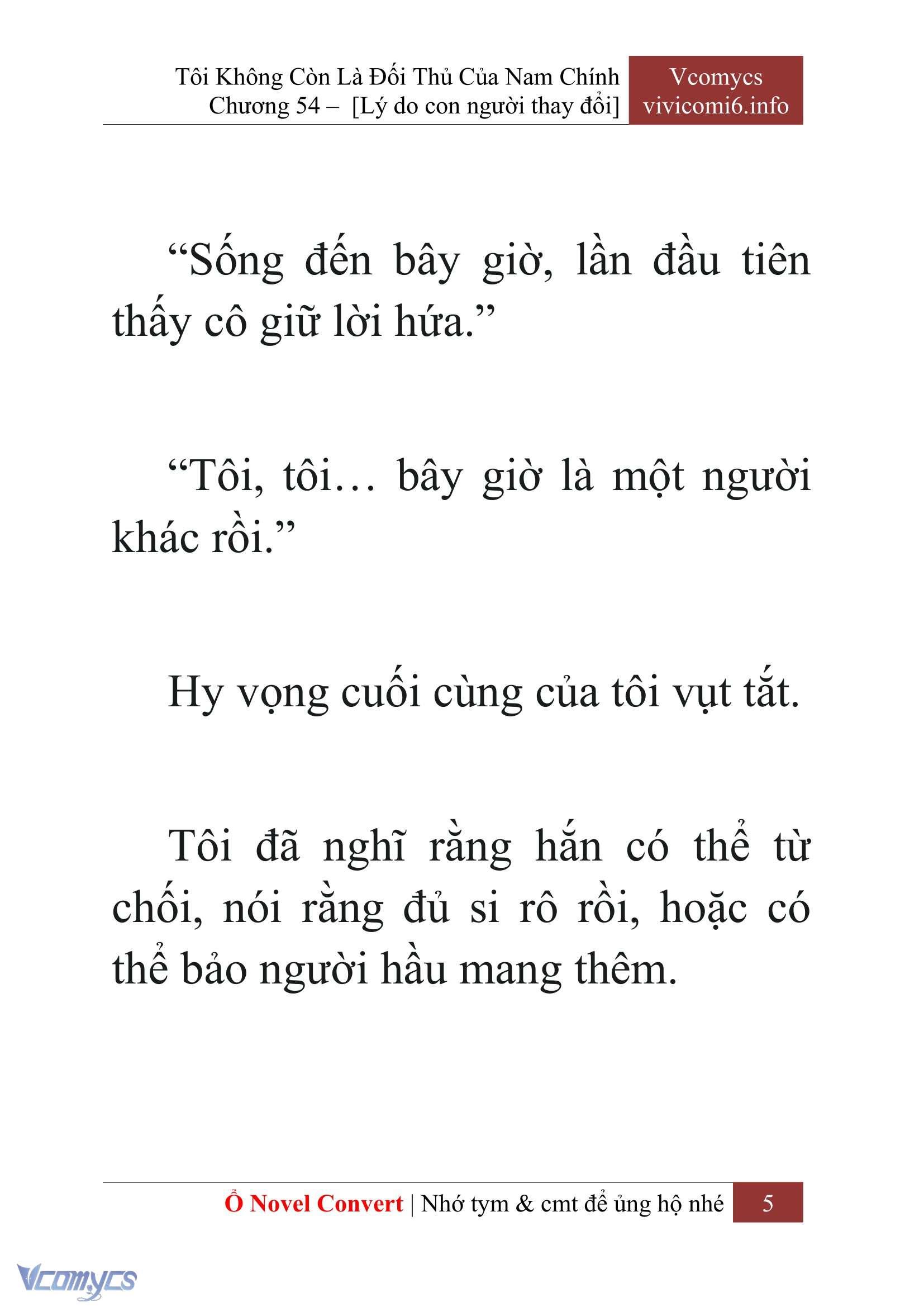 [Novel] Tôi Không Còn Là Đối Thủ Của Nam Chính Chap 54 - Trang 2