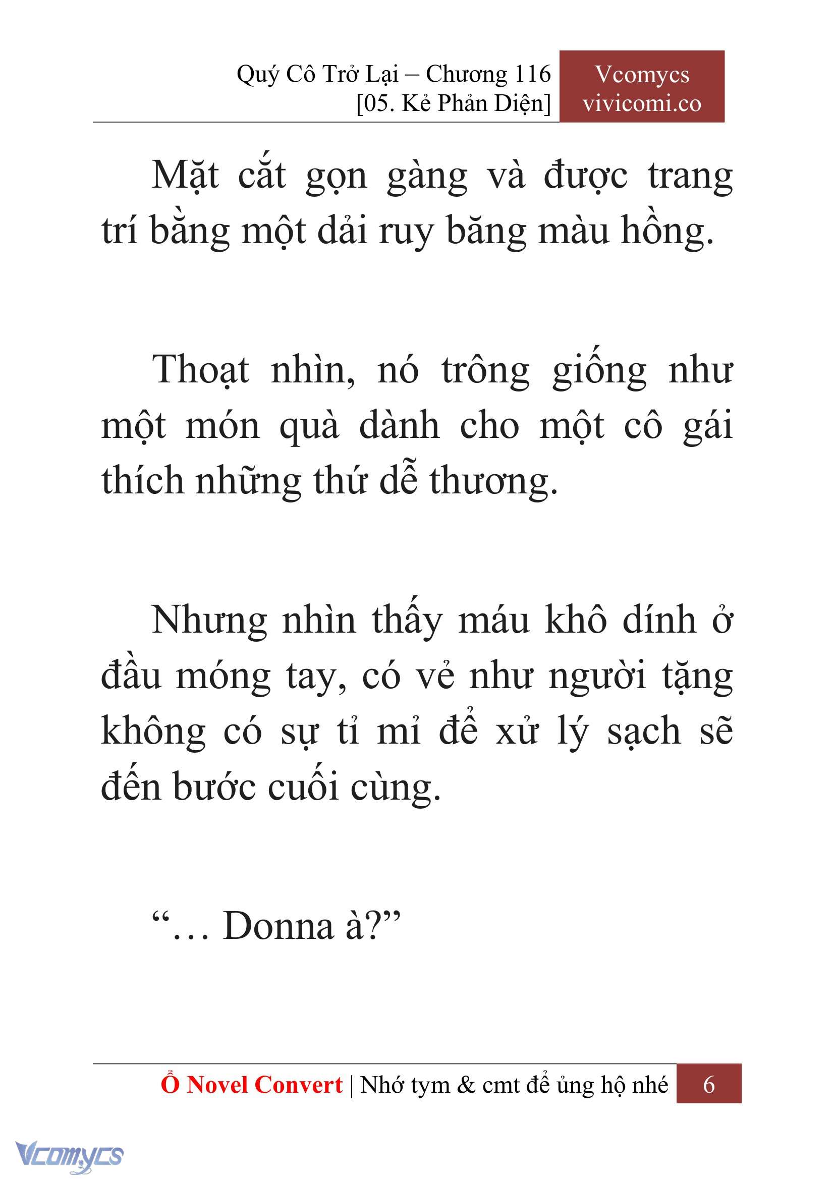 [Novel] Quý Cô Trở Lại Chap 116 - Trang 2