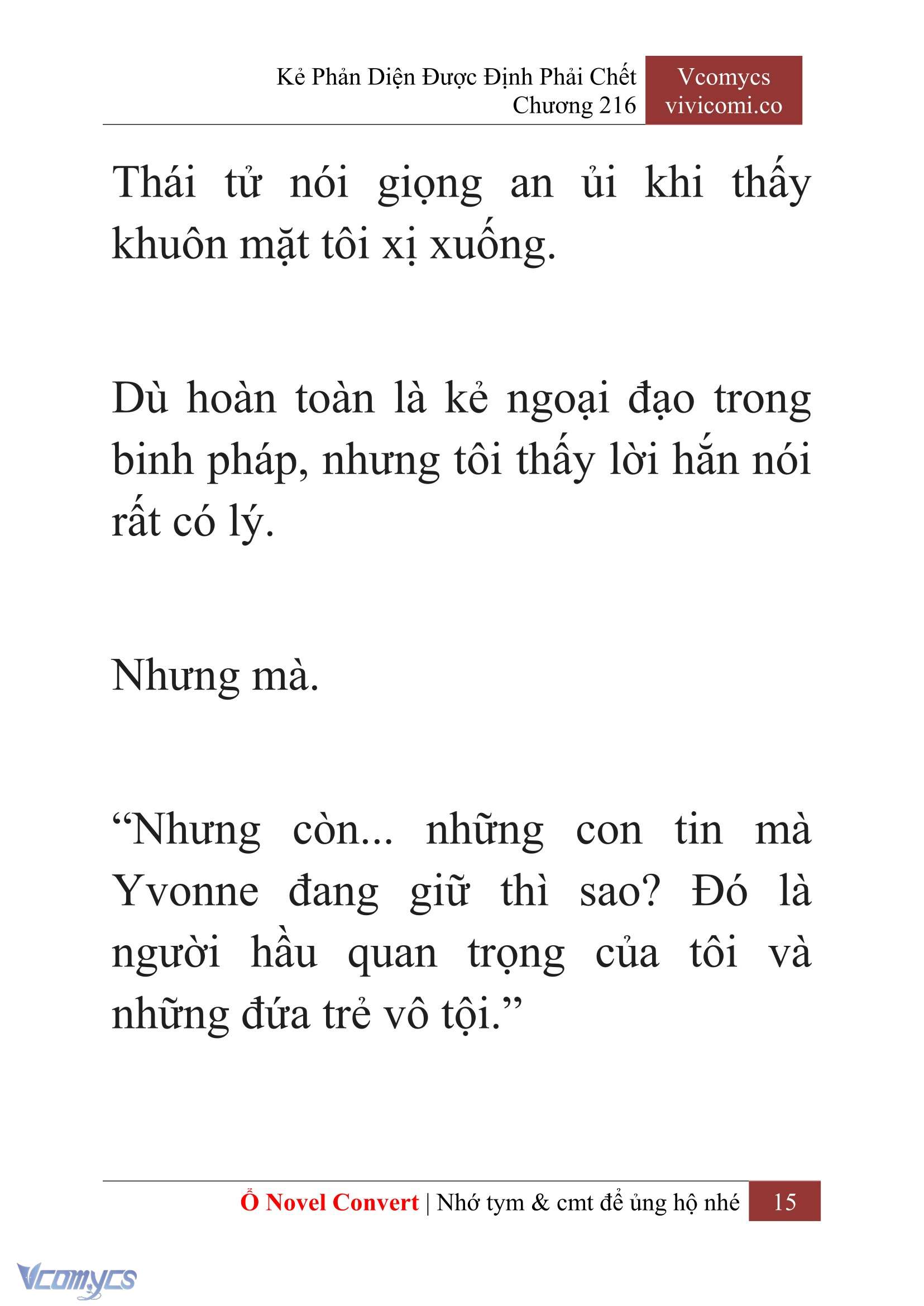 [Novel] Kẻ Phản Diện Được Định Phải Chết Chap 216 - Trang 2
