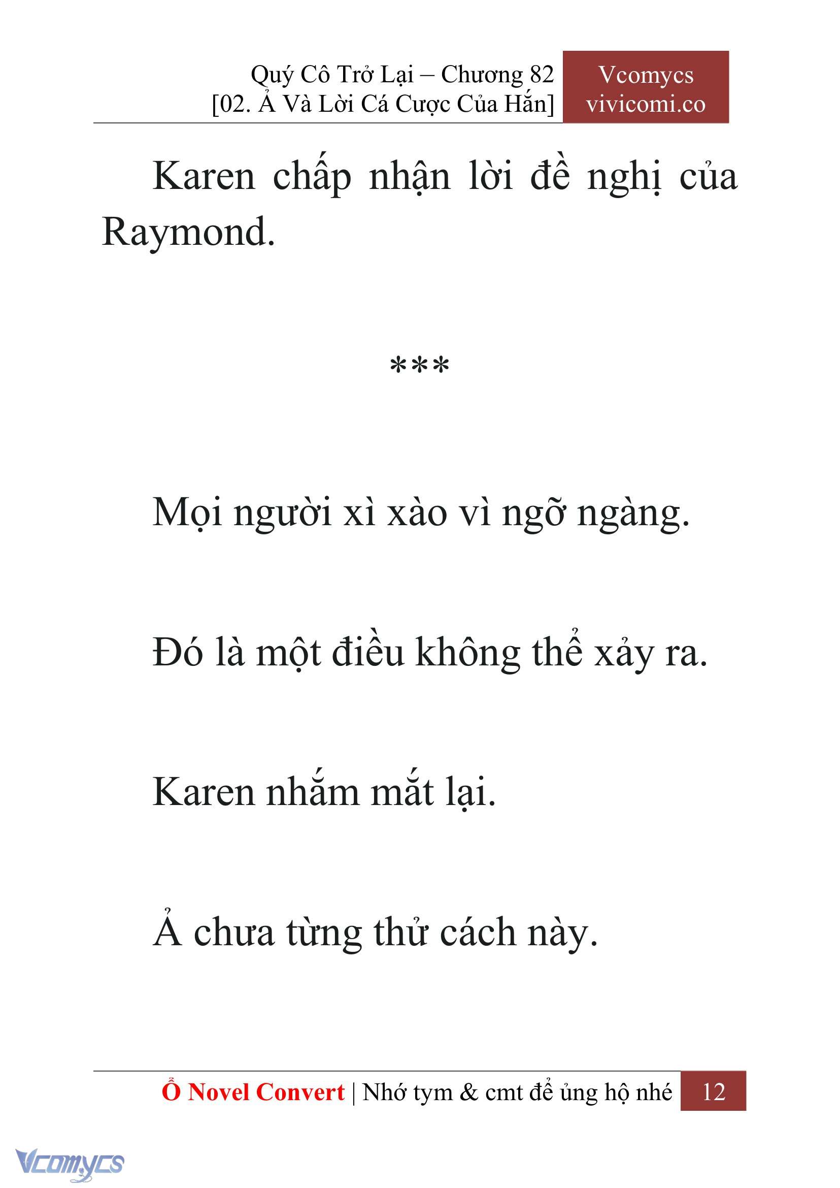 [Novel] Quý Cô Trở Lại Chap 82 - Trang 2