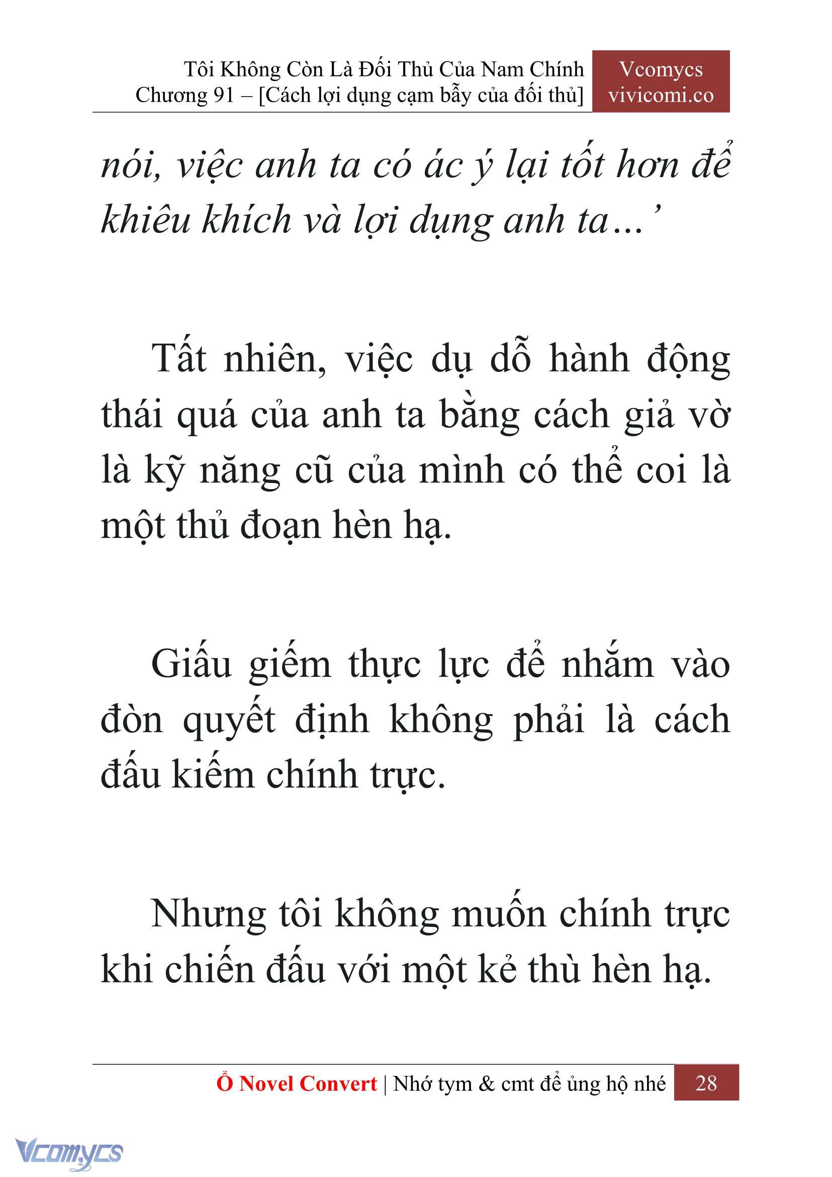 [Novel] Tôi Không Còn Là Đối Thủ Của Nam Chính Chap 91 - Trang 2