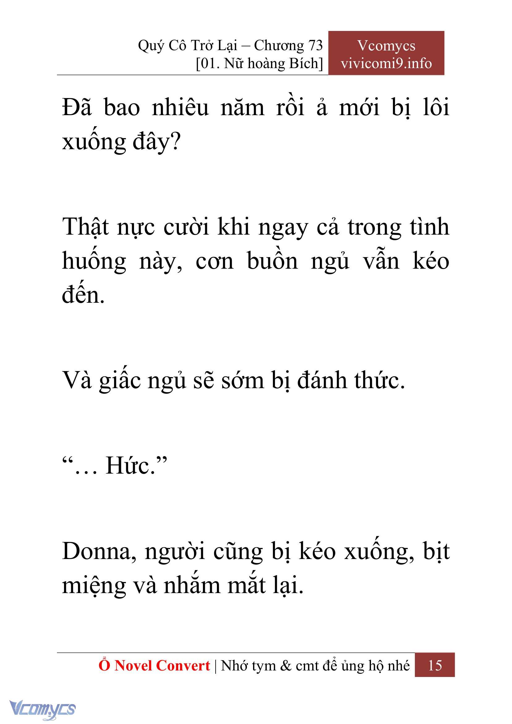 [Novel] Quý Cô Trở Lại Chap 73 - Trang 2