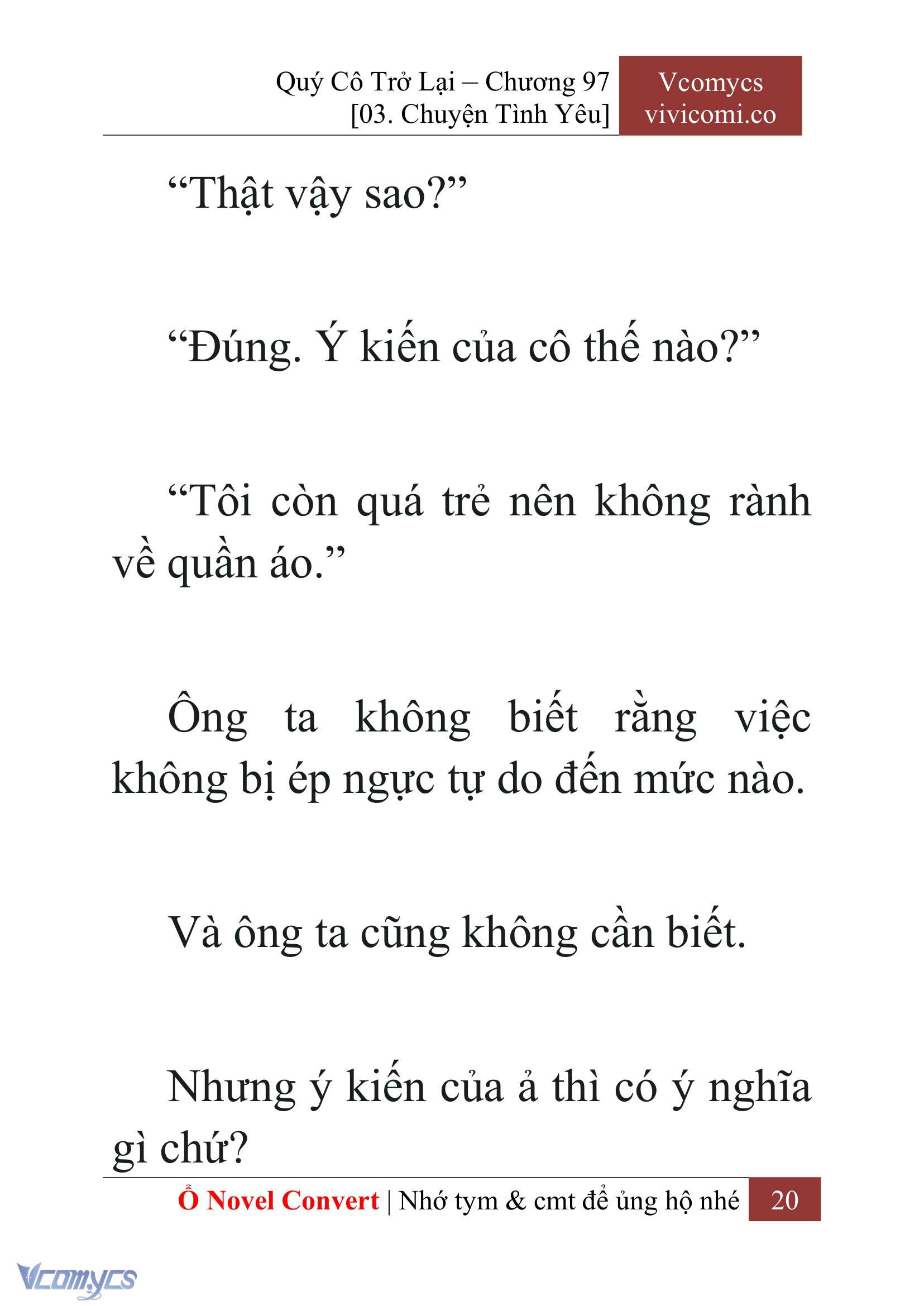 [Novel] Quý Cô Trở Lại Chap 97 - Trang 2