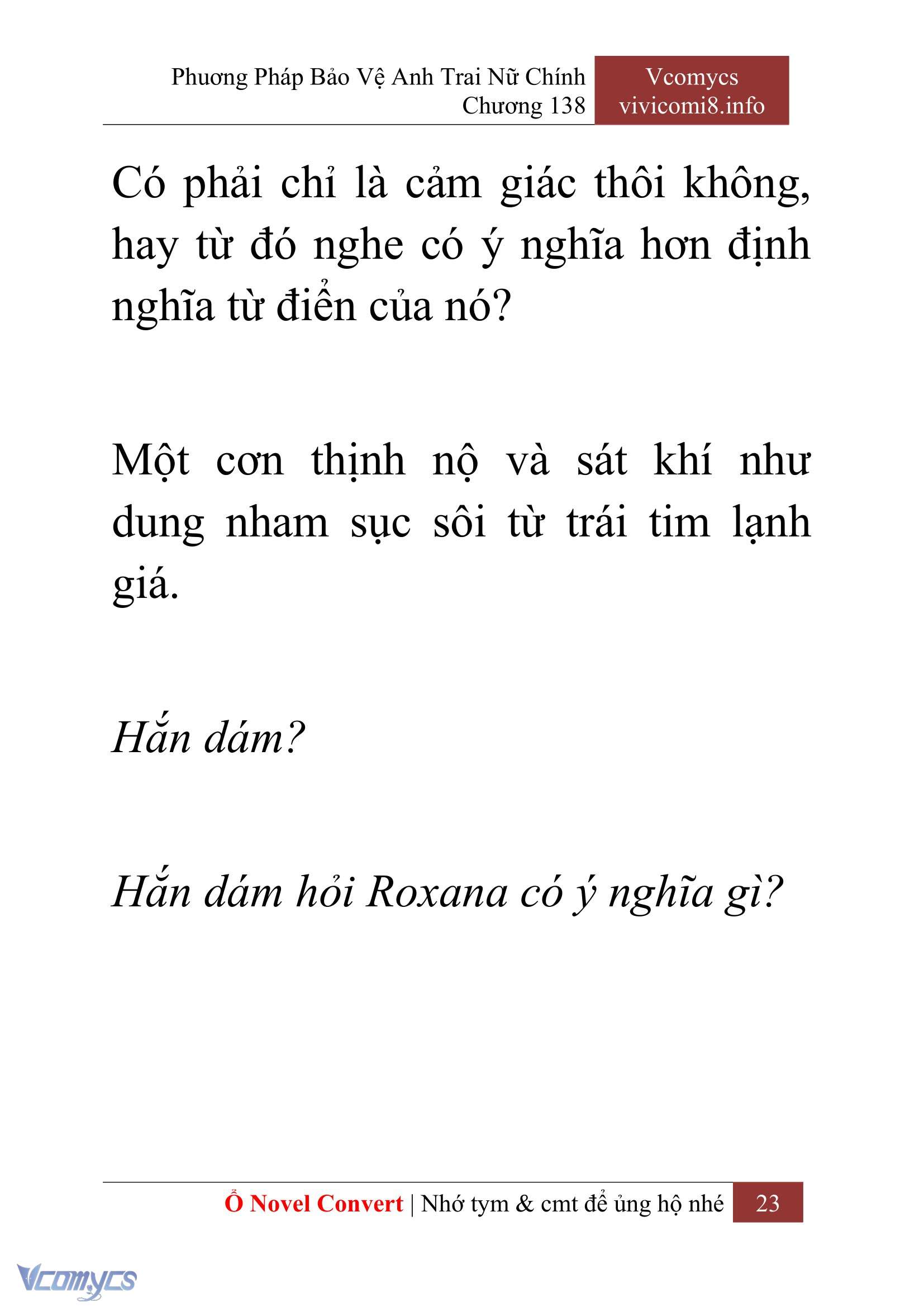 [Novel] Phương Pháp Bảo Vệ Anh Trai Nữ Chính Chap 138 - Trang 2
