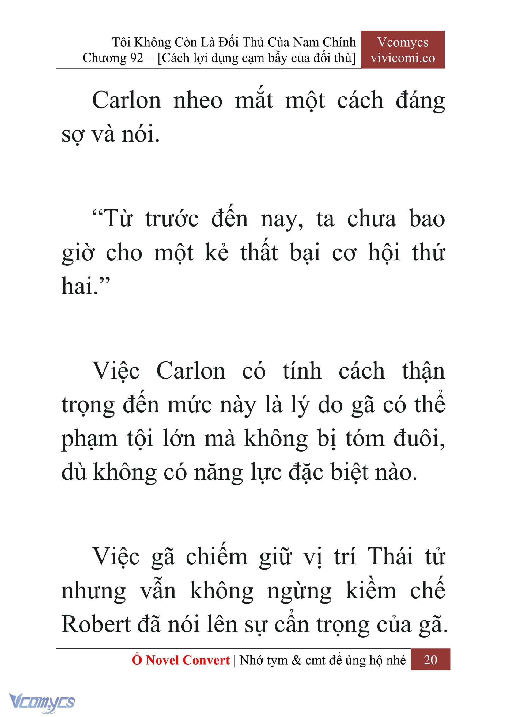[Novel] Tôi Không Còn Là Đối Thủ Của Nam Chính Chap 92 - Trang 2