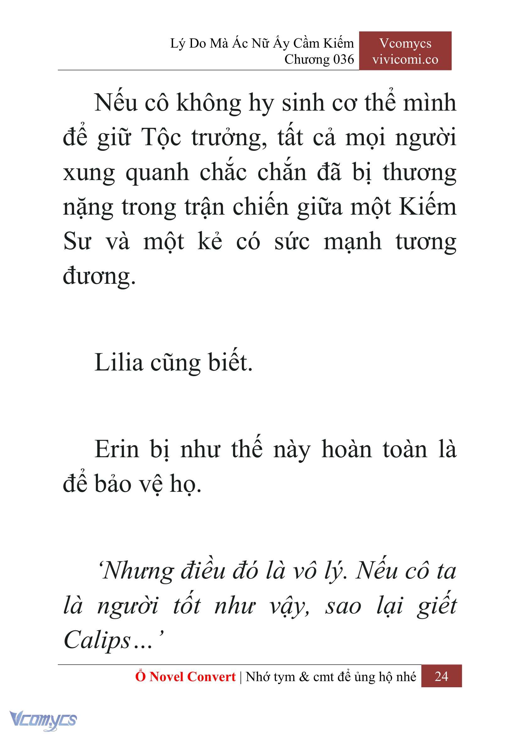 [Novel] Lý Do Mà Ác Nữ Ấy Cầm Kiếm Chap 36 - Trang 2