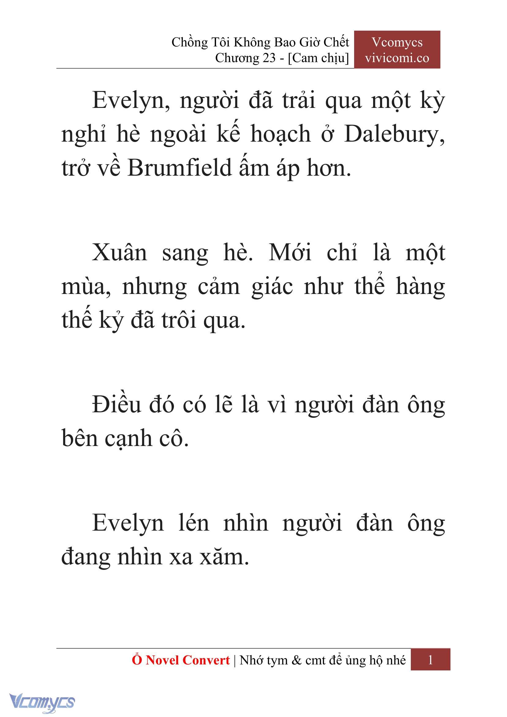 [Novel] Chồng Tôi Không Bao Giờ Chết Chap 23 - Trang 2