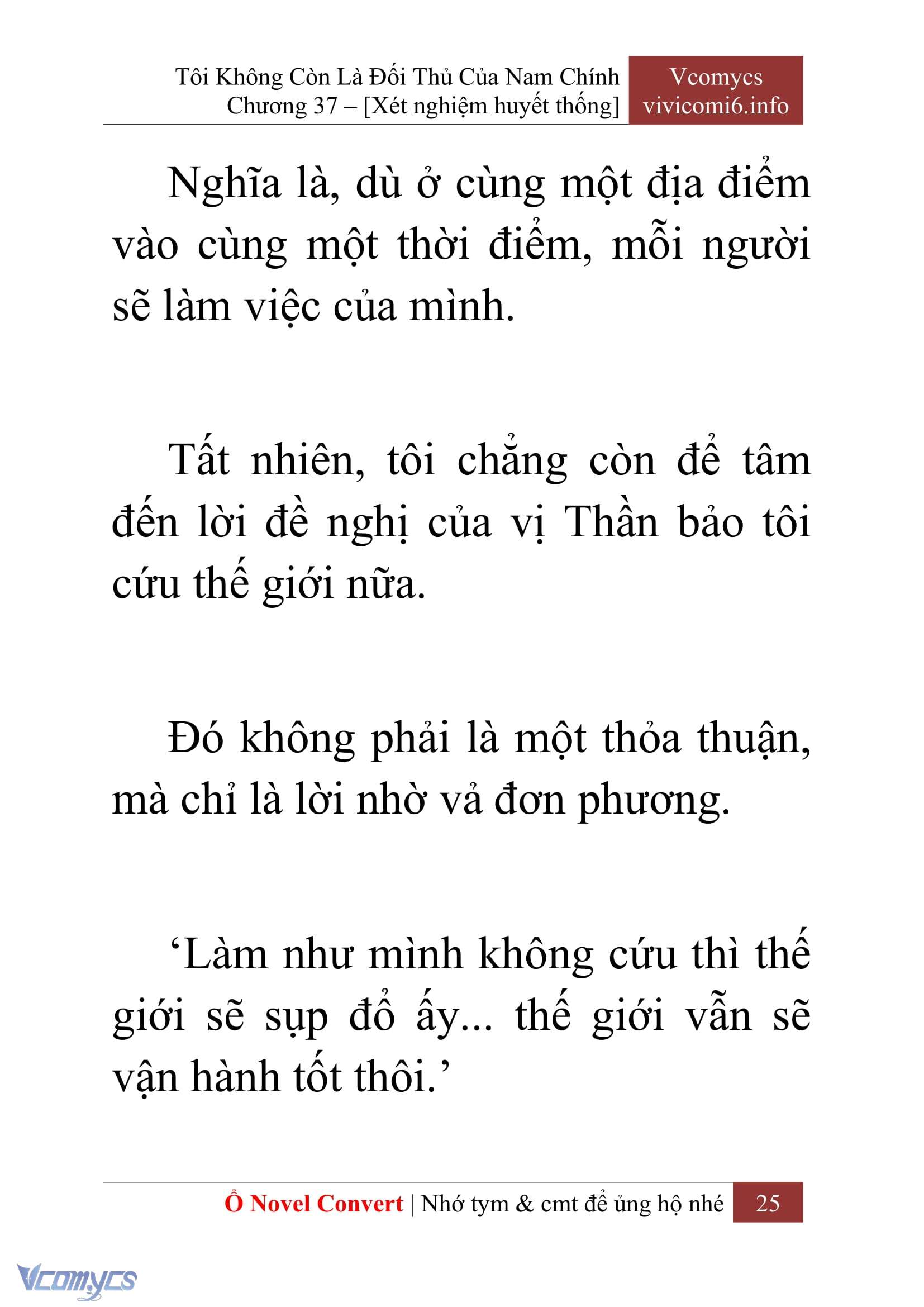 [Novel] Tôi Không Còn Là Đối Thủ Của Nam Chính Chap 37 - Trang 2