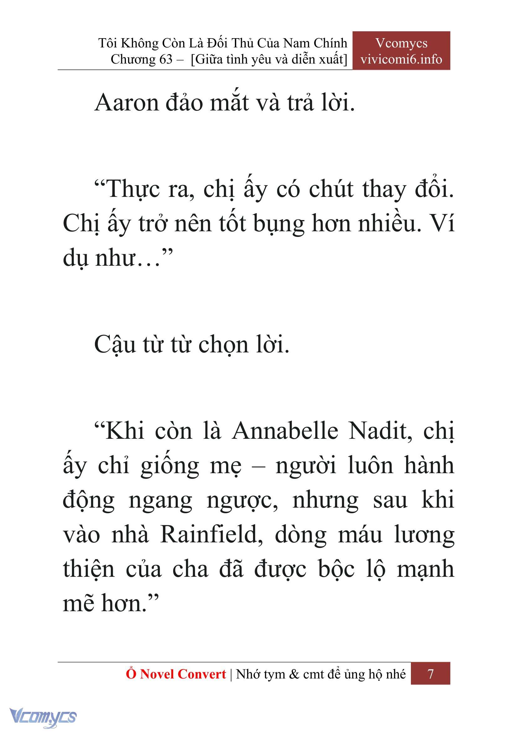 [Novel] Tôi Không Còn Là Đối Thủ Của Nam Chính Chap 63 - Trang 2