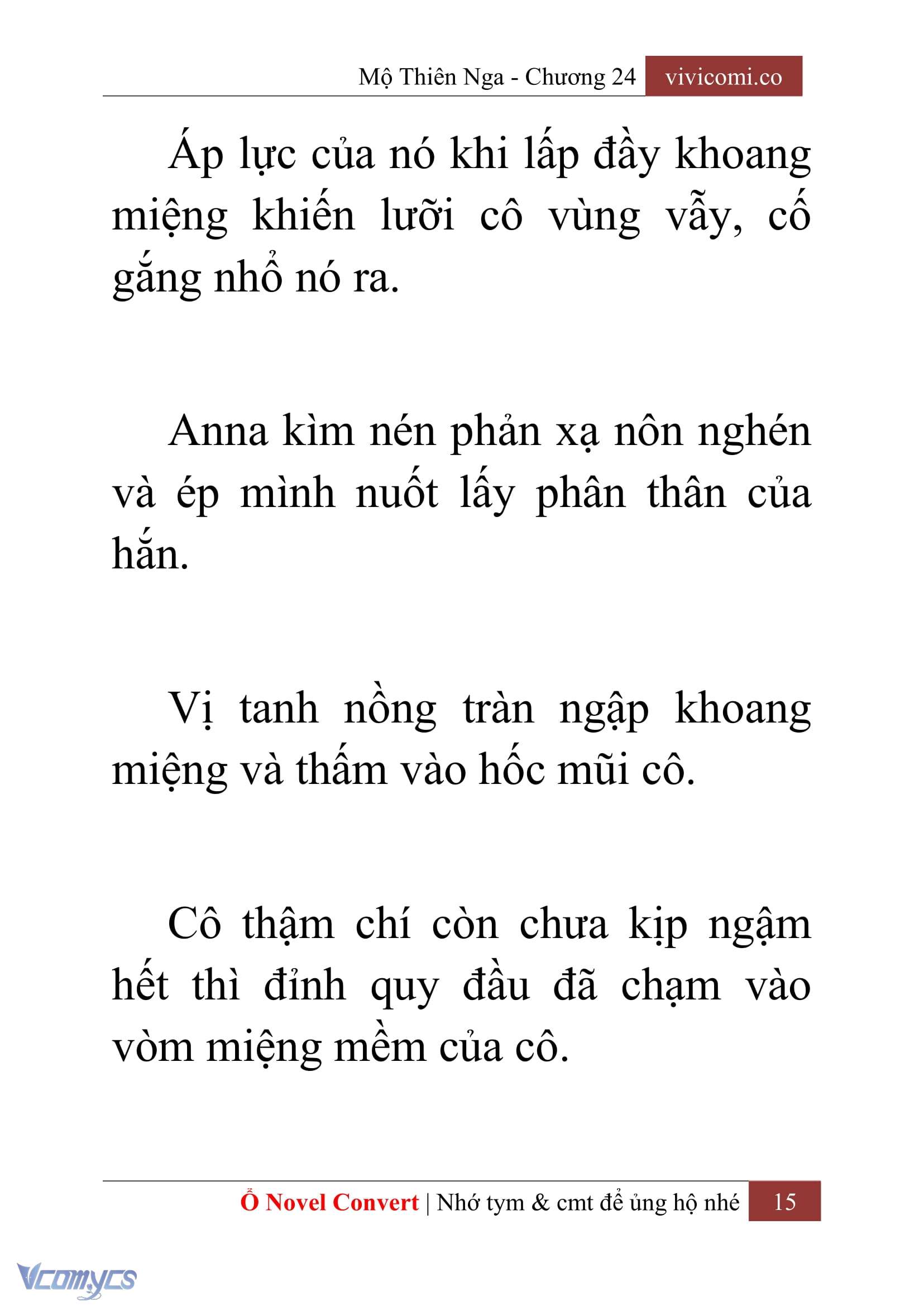 [Novel] Mộ Thiên Nga Chap 24 - Trang 2