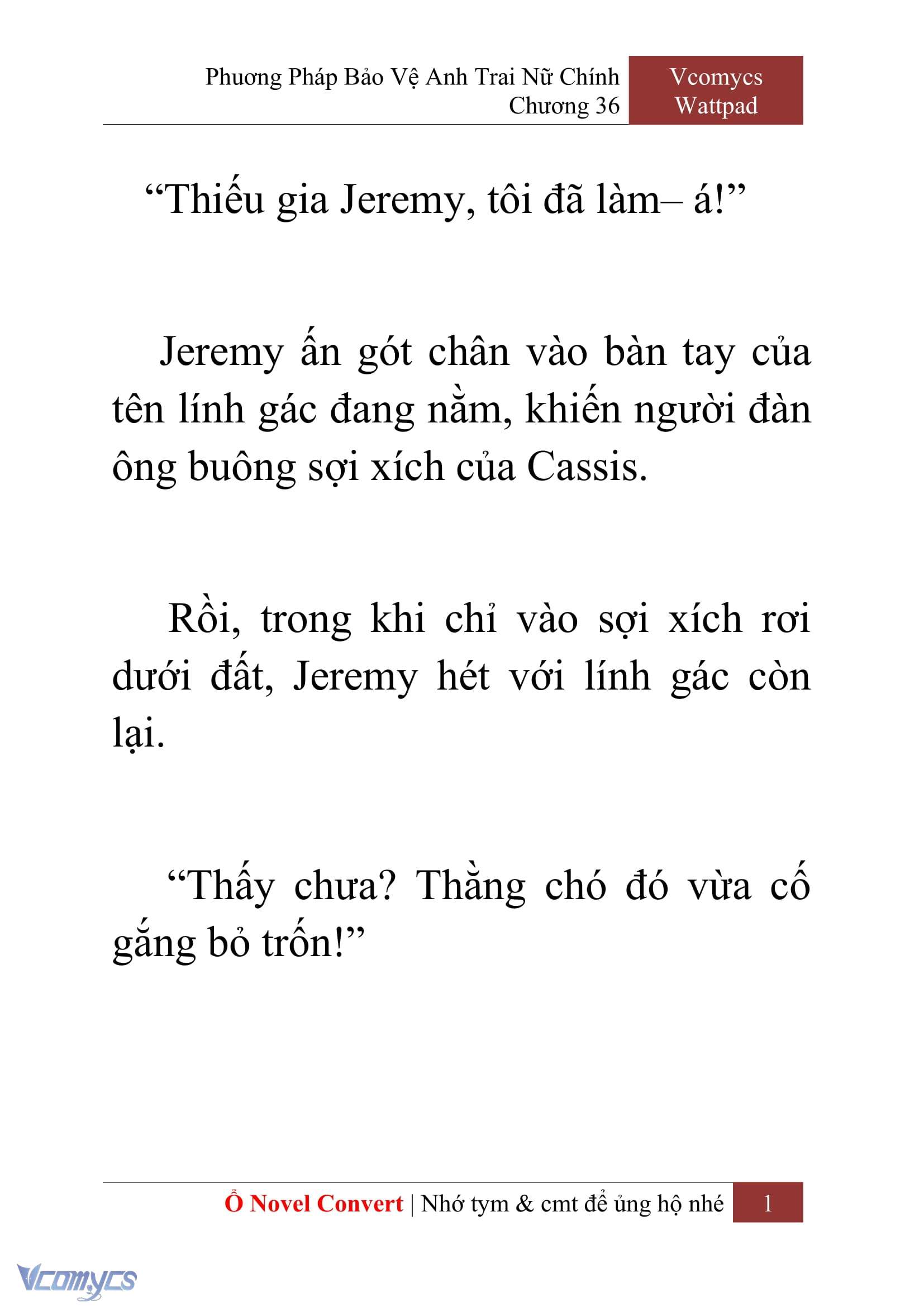 [Novel] Phương Pháp Bảo Vệ Anh Trai Nữ Chính Chap 36 - Trang 2