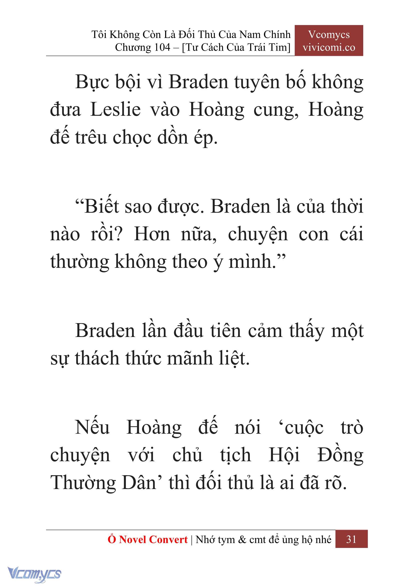 [Novel] Tôi Không Còn Là Đối Thủ Của Nam Chính Chap 104 - Trang 2