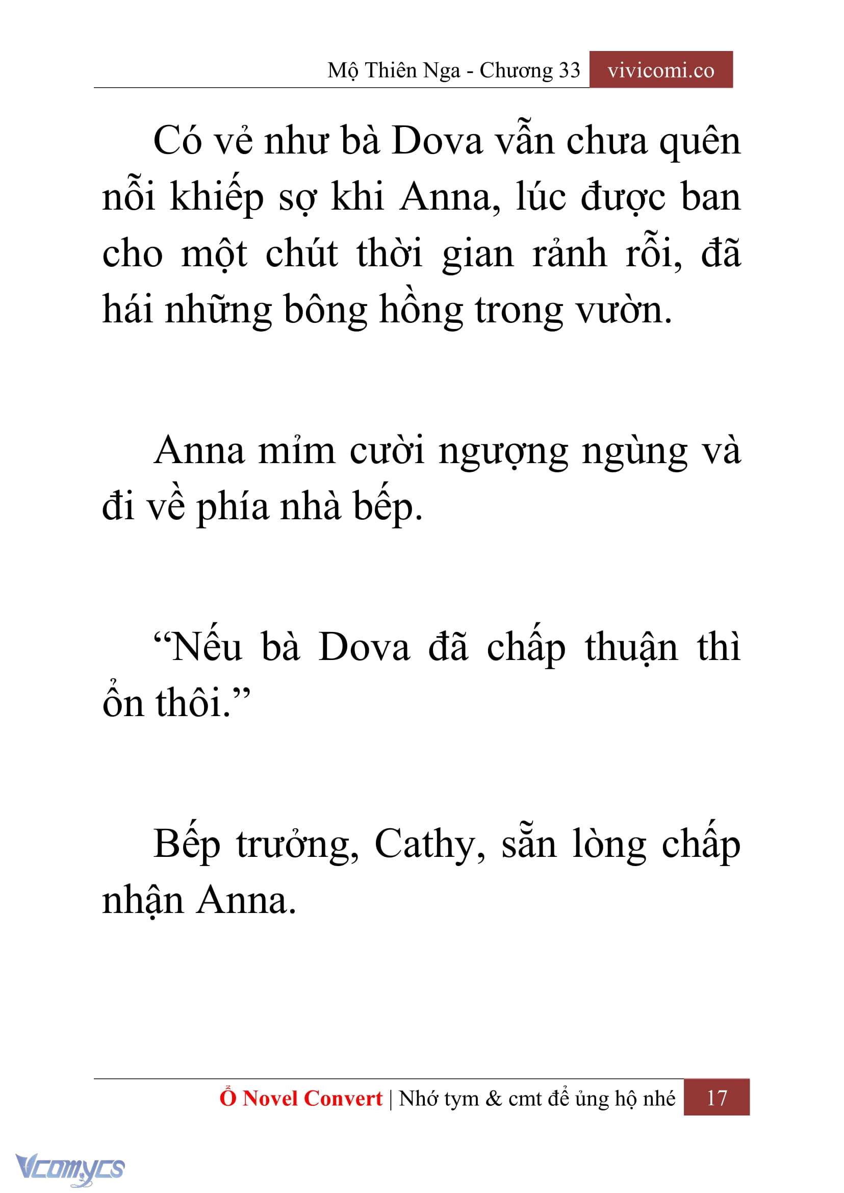 [Novel] Mộ Thiên Nga Chap 33 - Trang 2