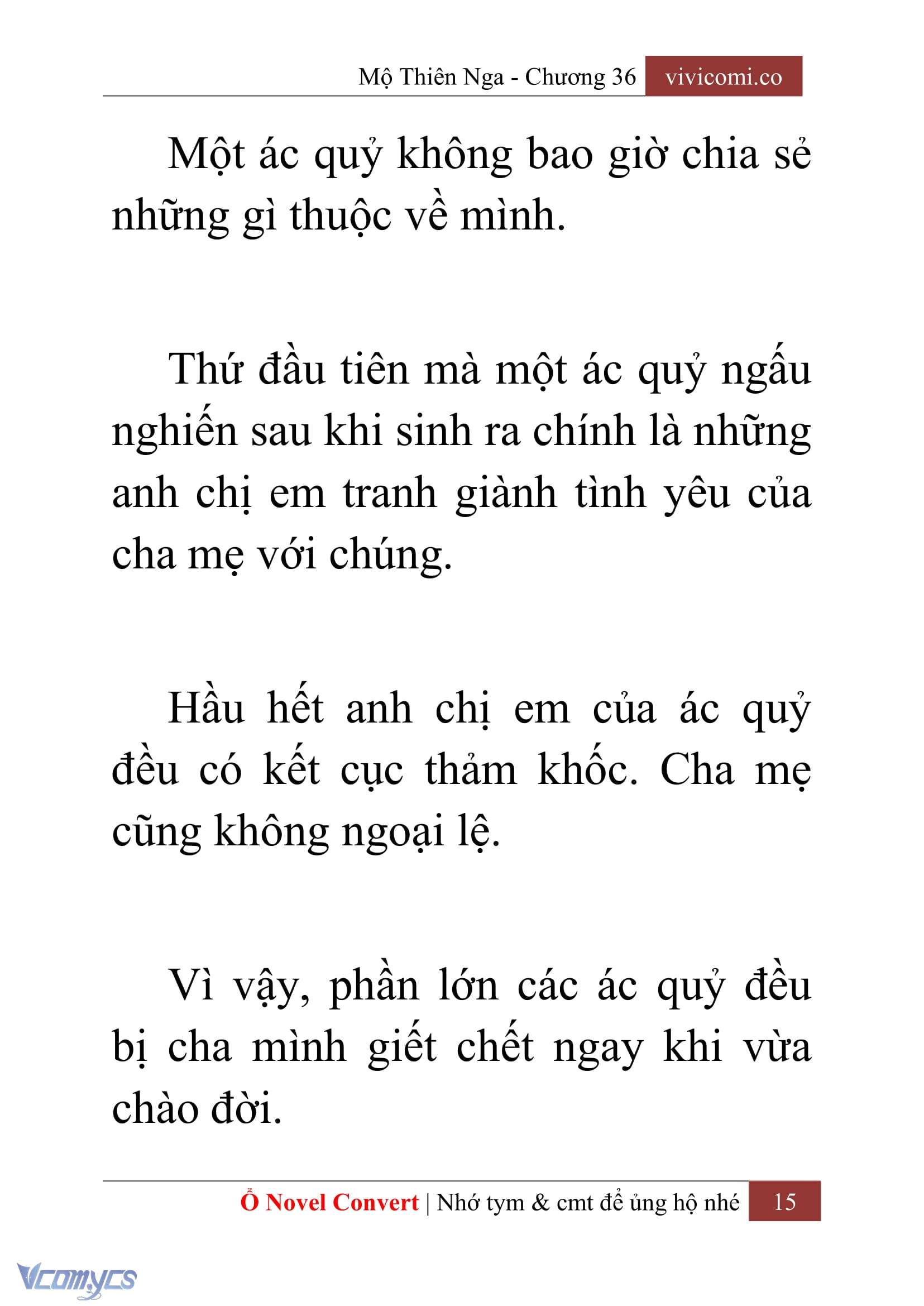 [Novel] Mộ Thiên Nga Chap 36 - Trang 2