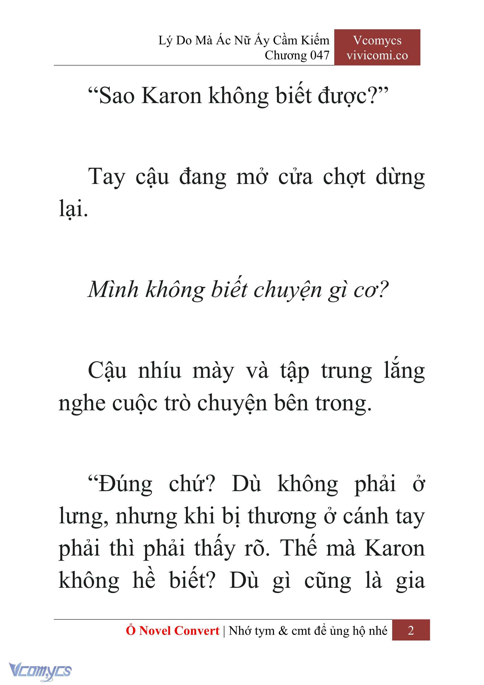 [Novel] Lý Do Mà Ác Nữ Ấy Cầm Kiếm Chap 47 - Trang 2