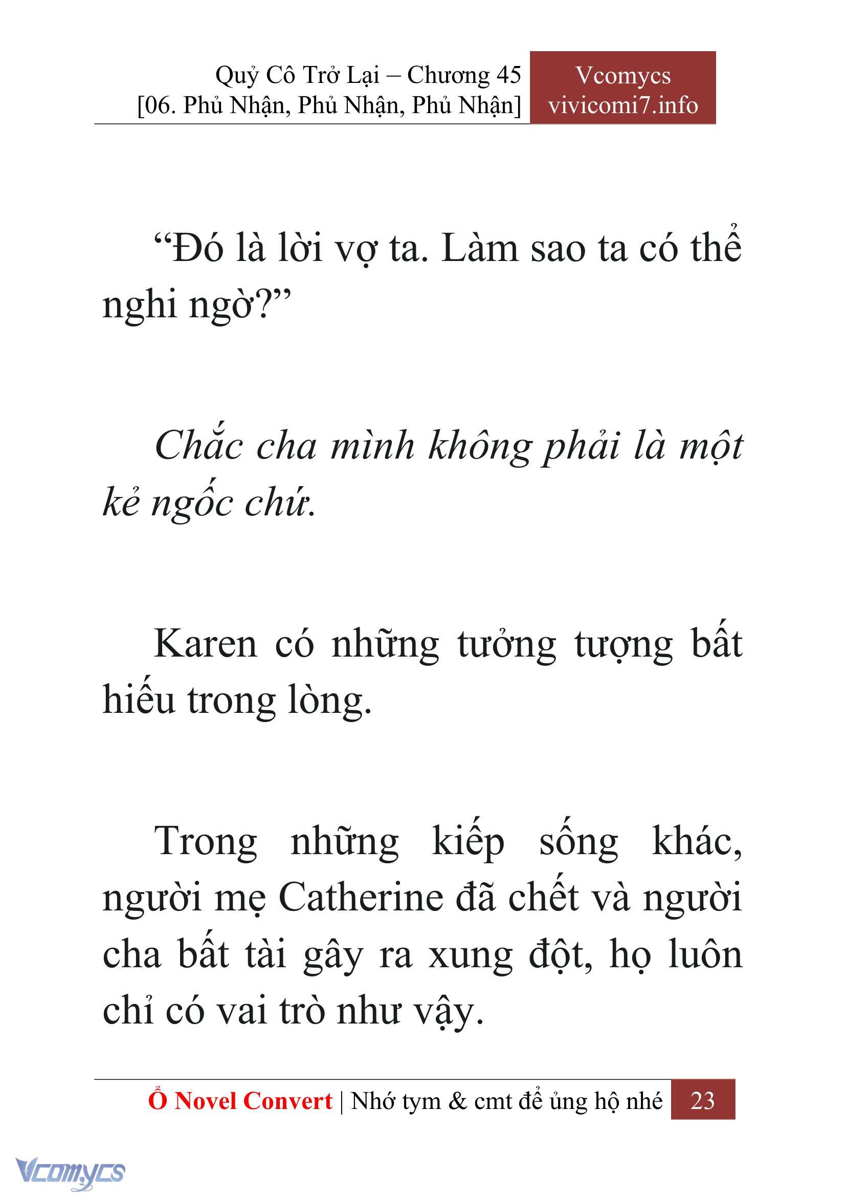 [Novel] Quý Cô Trở Lại Chap 45 - Trang 2