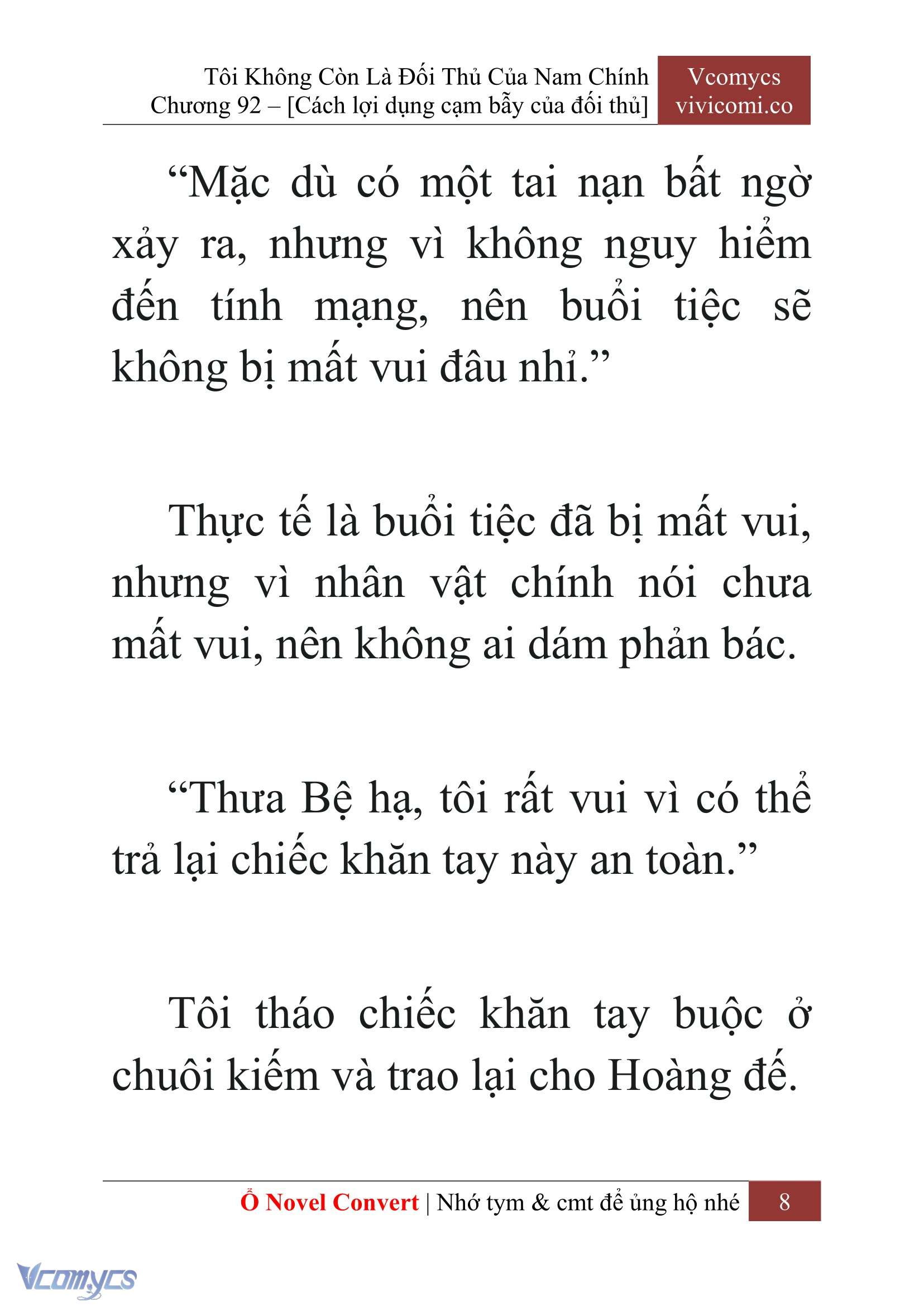 [Novel] Tôi Không Còn Là Đối Thủ Của Nam Chính Chap 92 - Trang 2