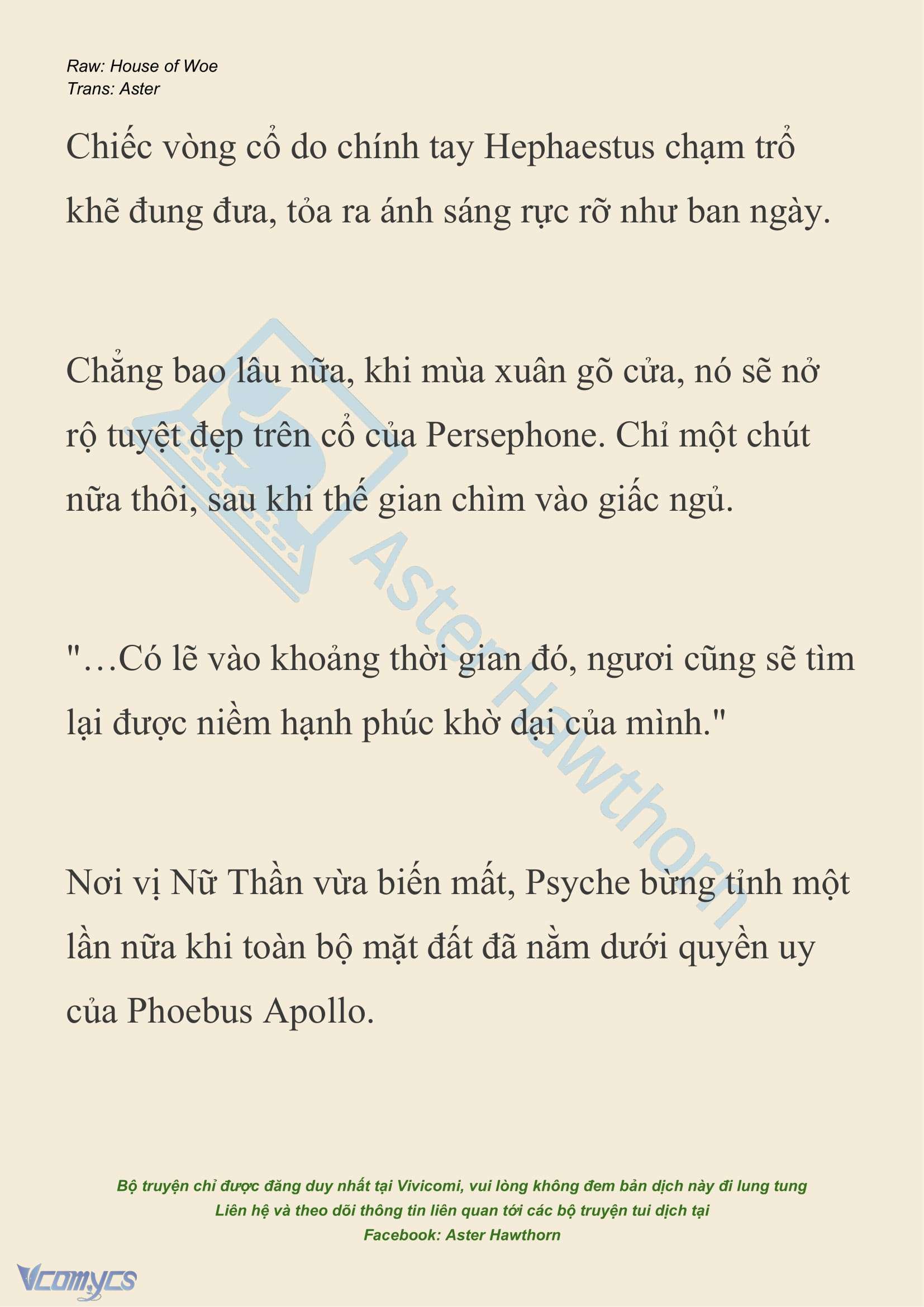[NOVEL] Dành Cho Các Nữ Thần: Dành cho Psyche Chap 39 - Next Chap 40