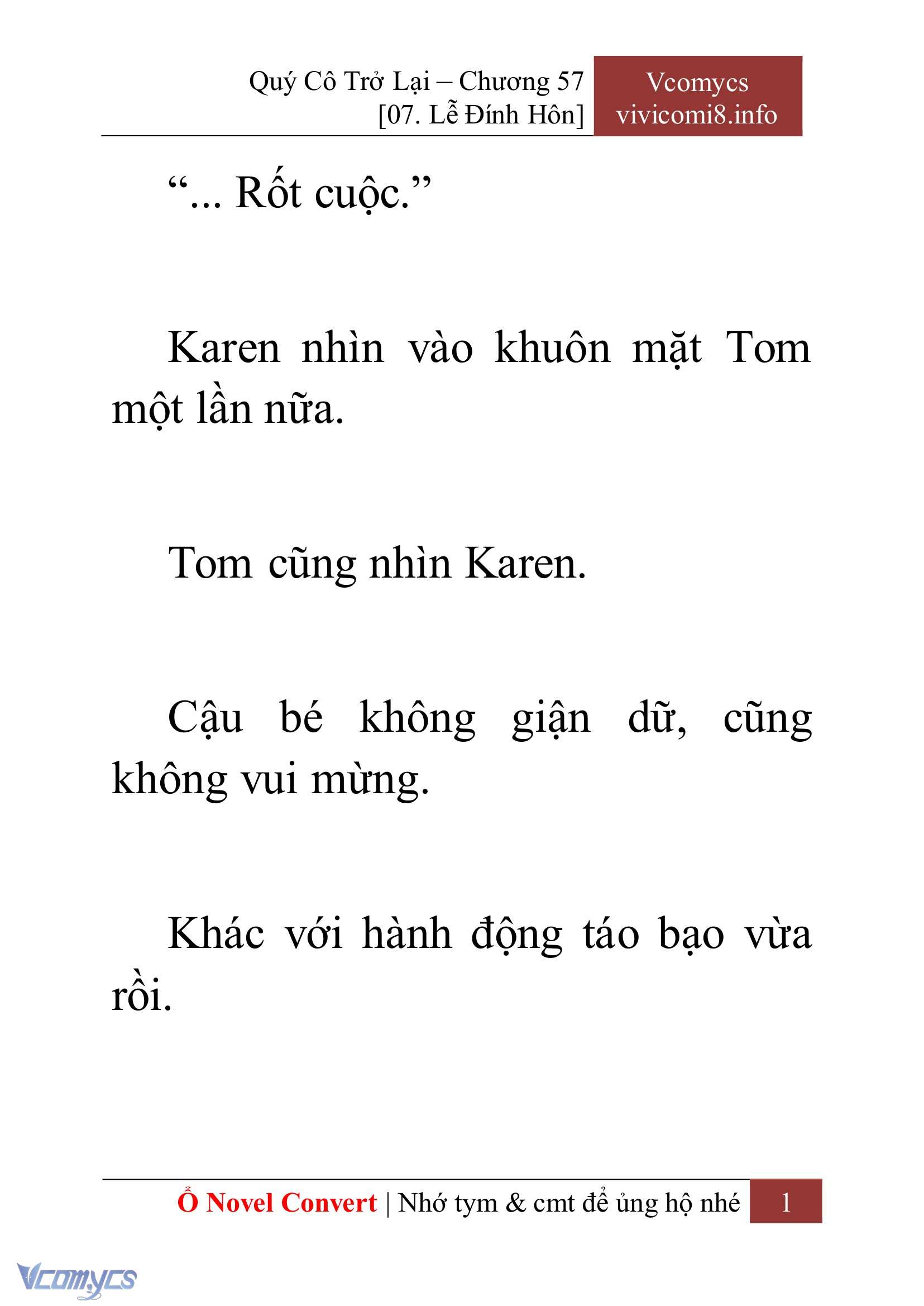 [Novel] Quý Cô Trở Lại Chap 57 - Trang 2