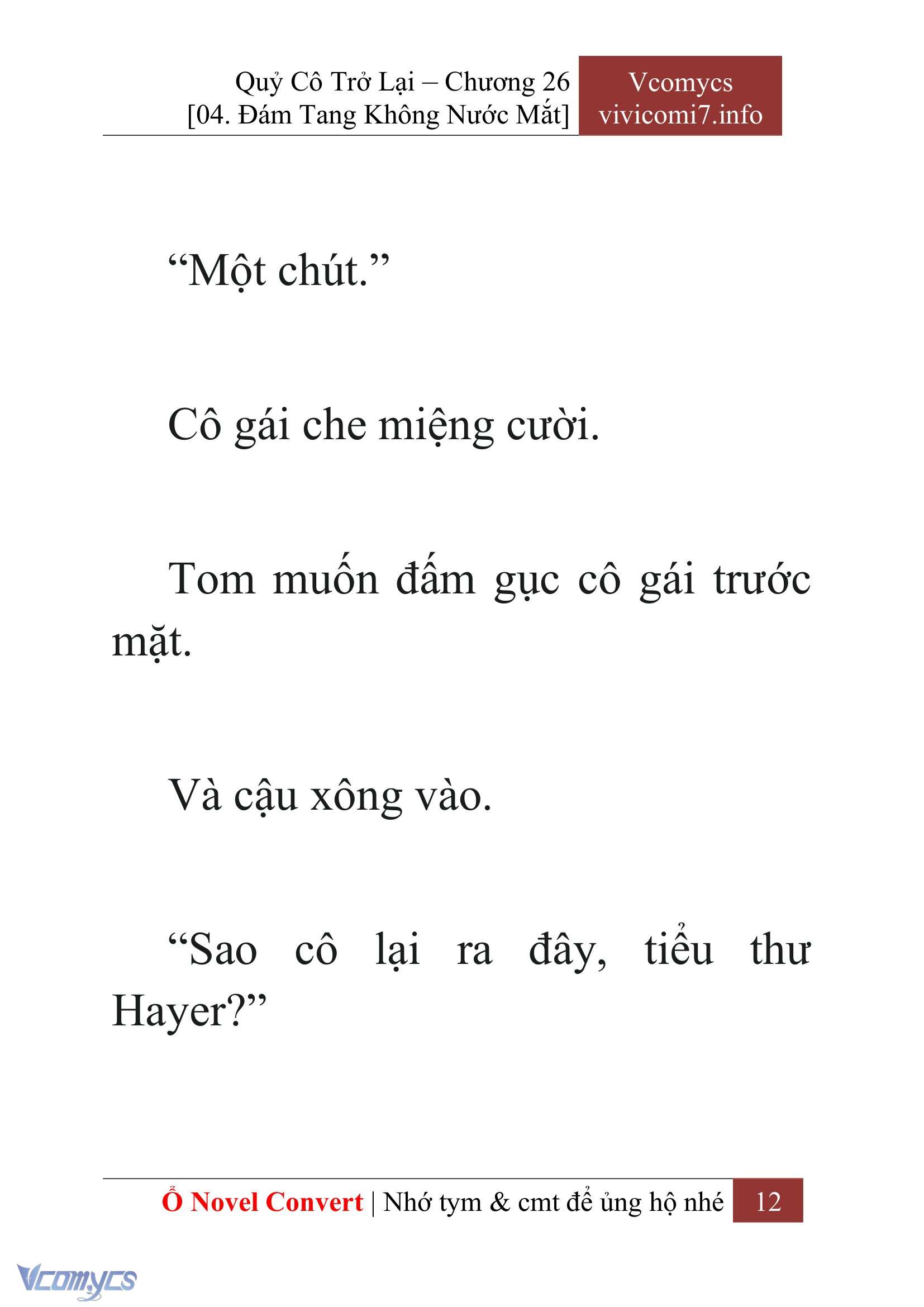 [Novel] Quý Cô Trở Lại Chap 26 - Trang 2