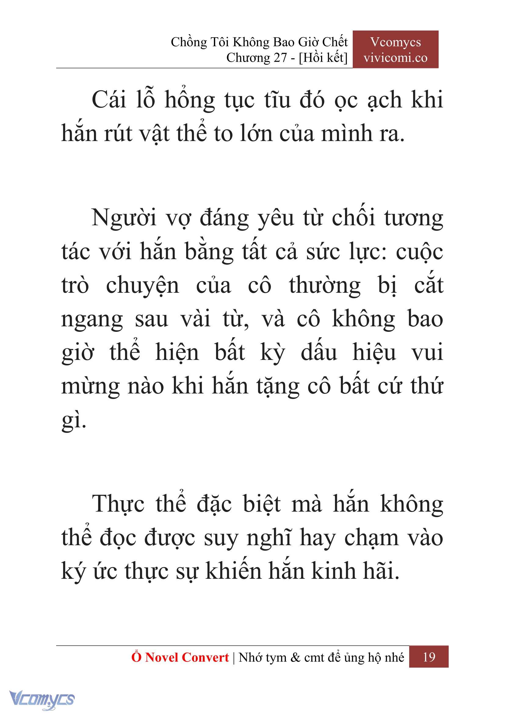 [Novel] Chồng Tôi Không Bao Giờ Chết Chap 27 - Trang 2