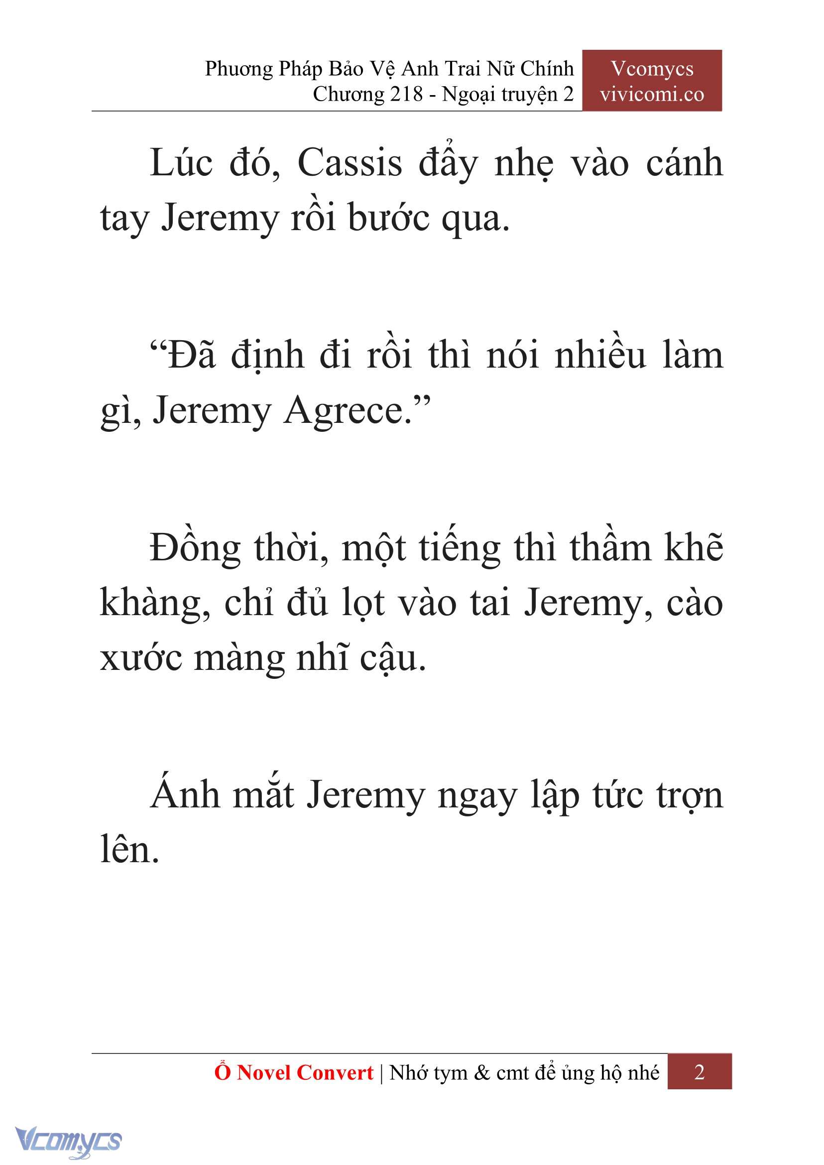 [Novel] Phương Pháp Bảo Vệ Anh Trai Nữ Chính Chap 218 - Trang 2