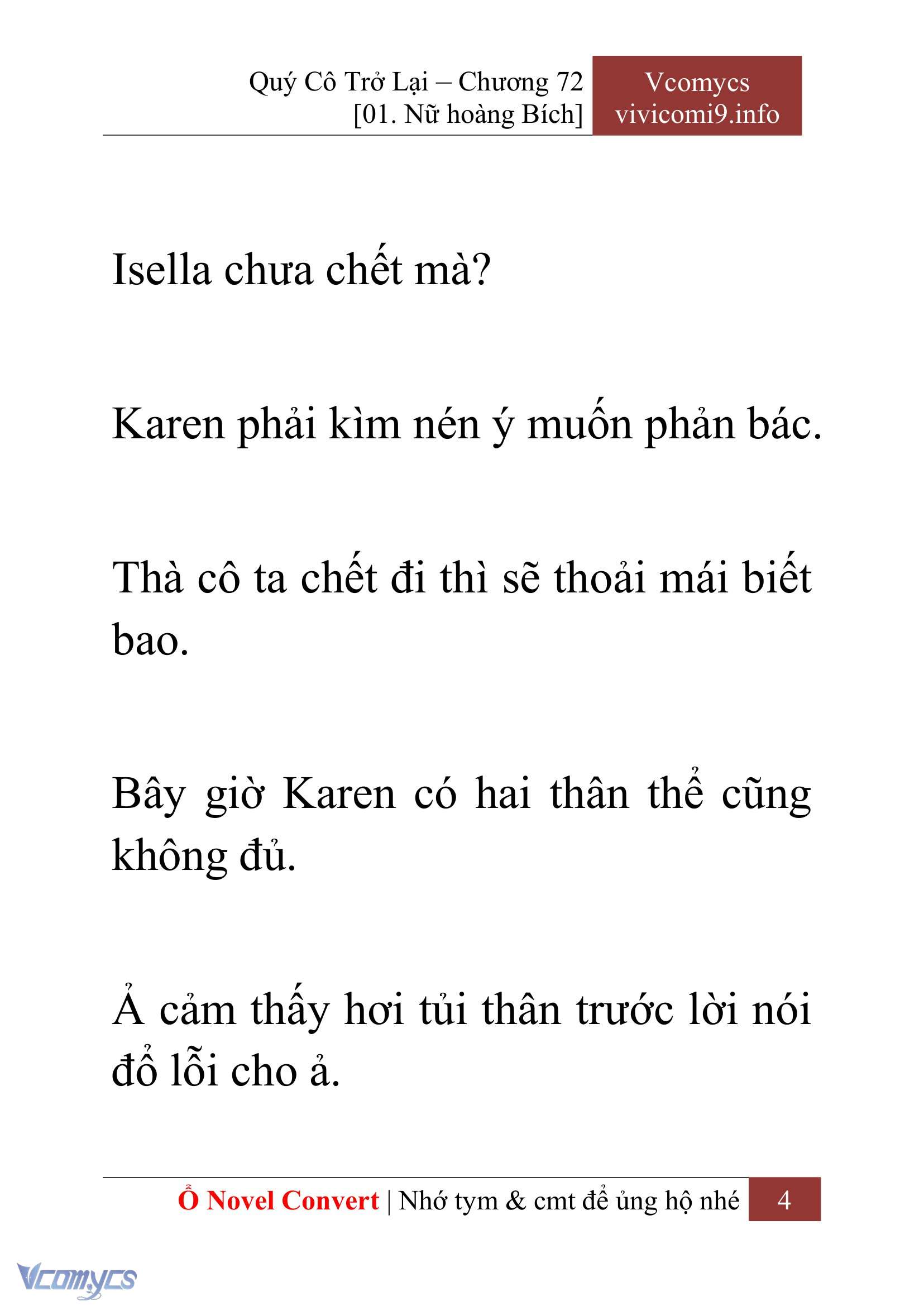 [Novel] Quý Cô Trở Lại Chap 72 - Trang 2