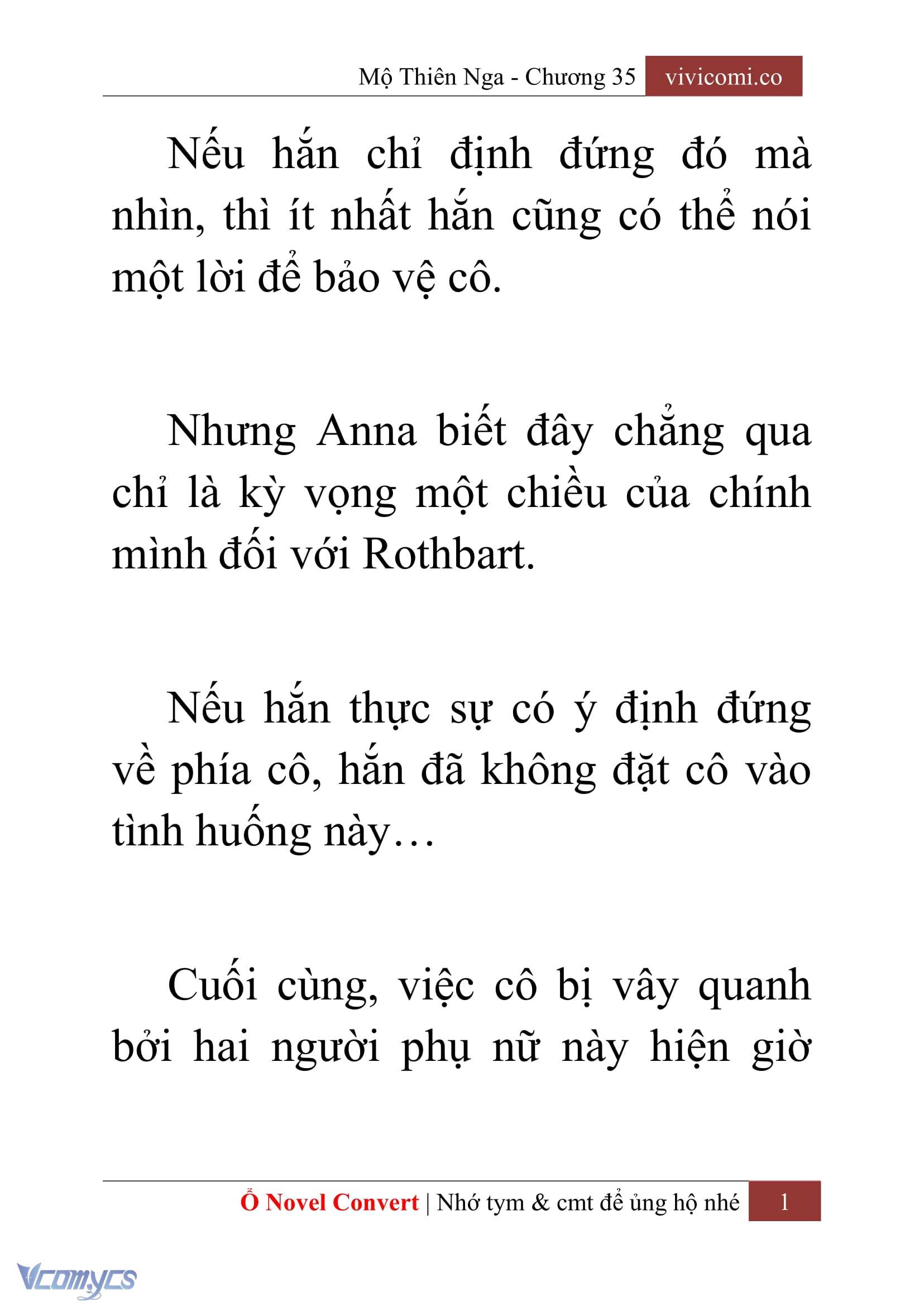 [Novel] Mộ Thiên Nga Chap 35 - Trang 2