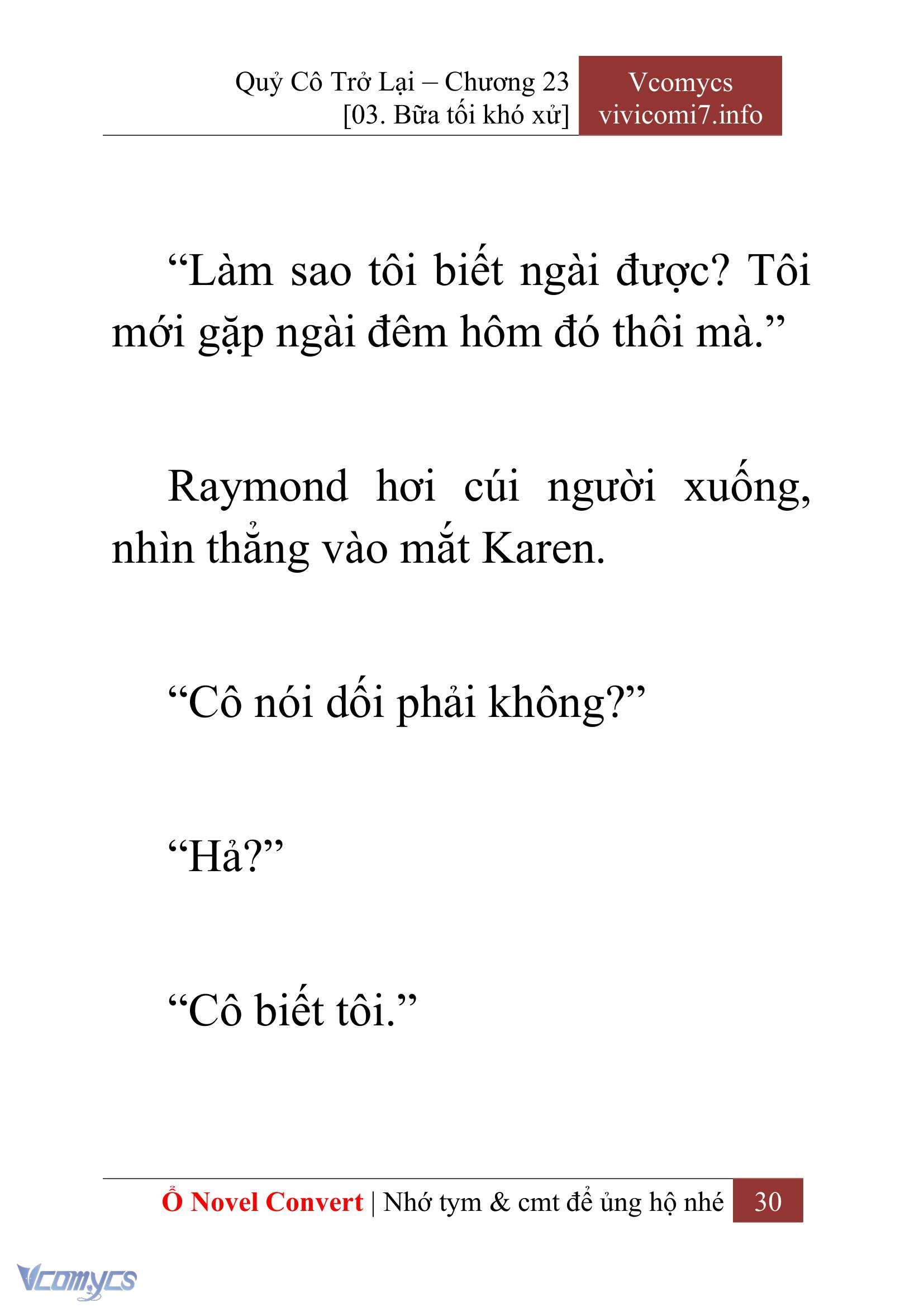 [Novel] Quý Cô Trở Lại Chap 23 - Next Chap 24