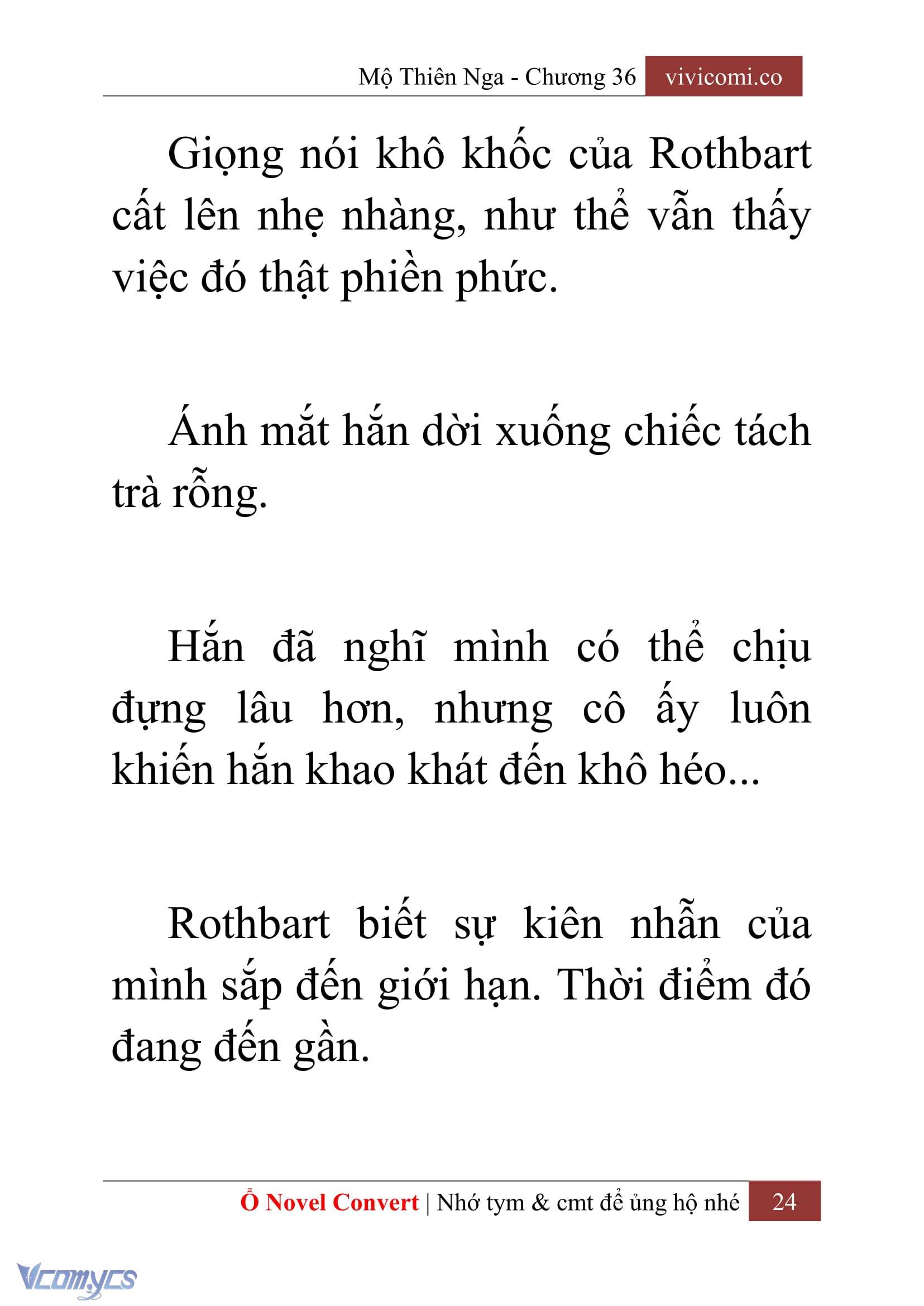 [Novel] Mộ Thiên Nga Chap 36 - Trang 2