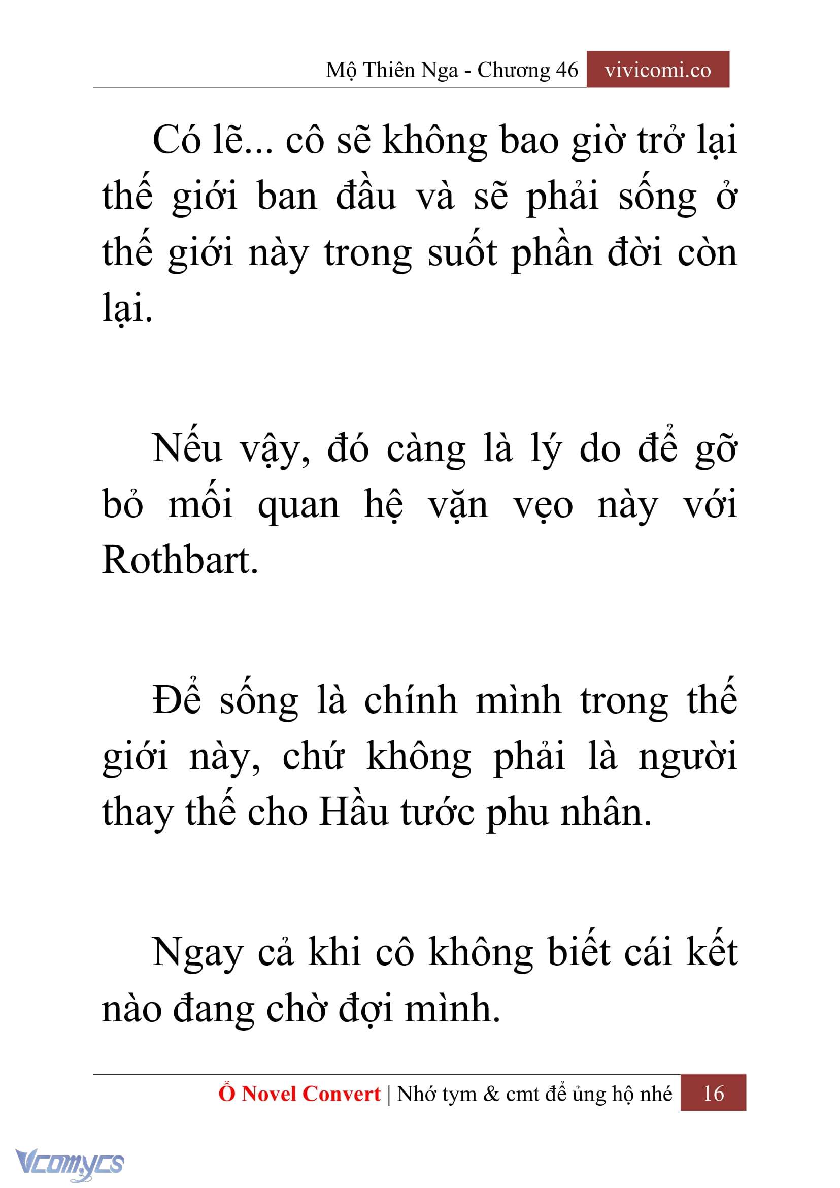[Novel] Mộ Thiên Nga Chap 46 - Trang 2