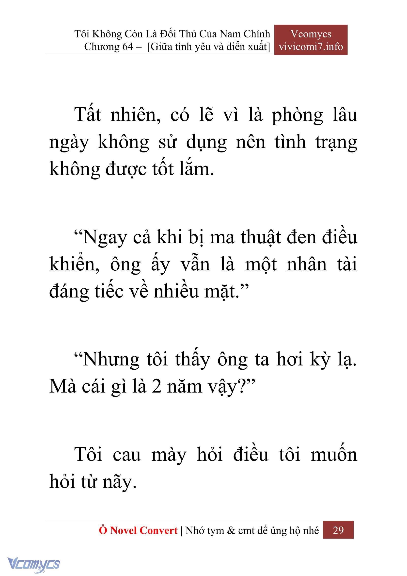 [Novel] Tôi Không Còn Là Đối Thủ Của Nam Chính Chap 64 - Trang 2
