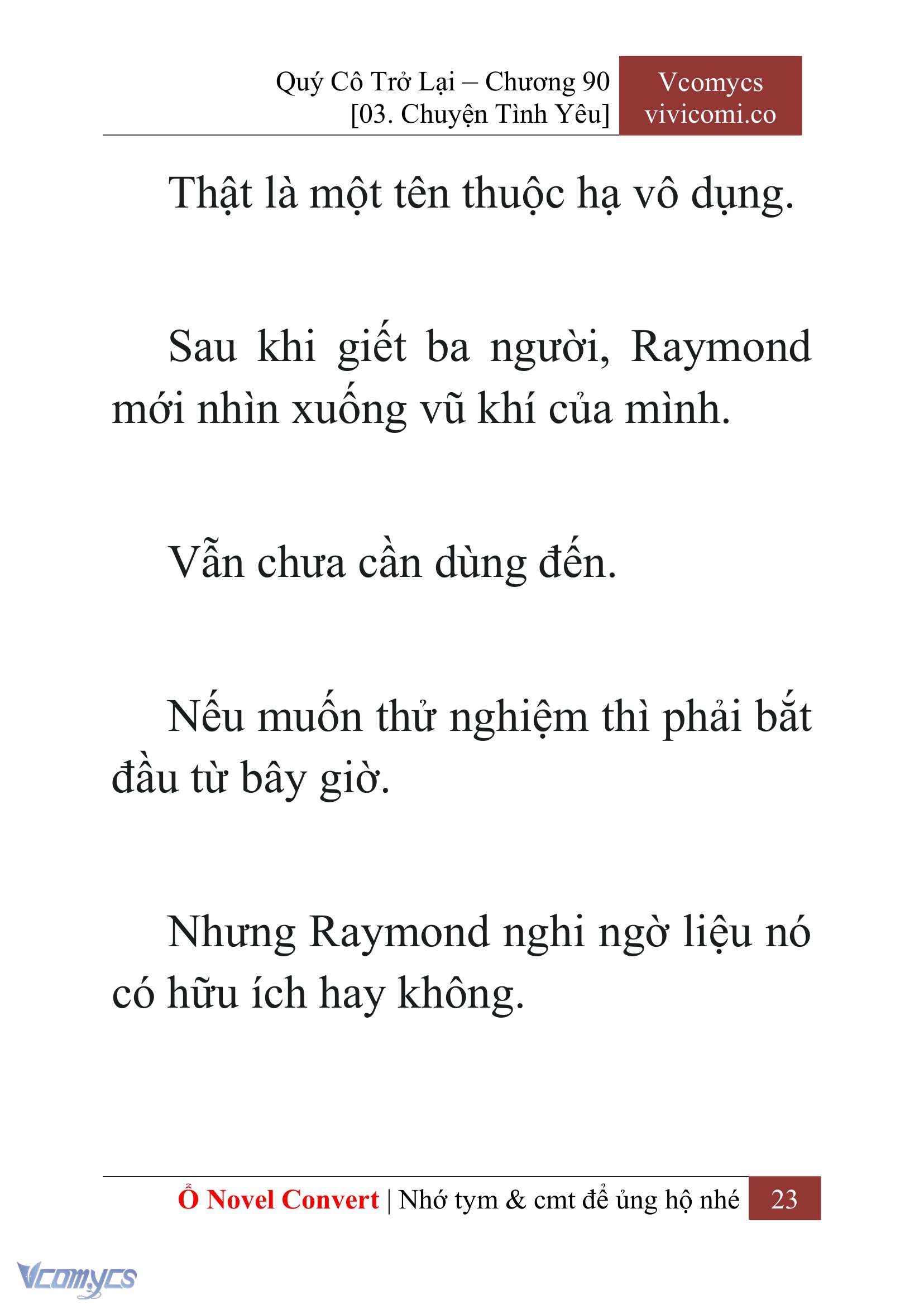 [Novel] Quý Cô Trở Lại Chap 90 - Trang 2